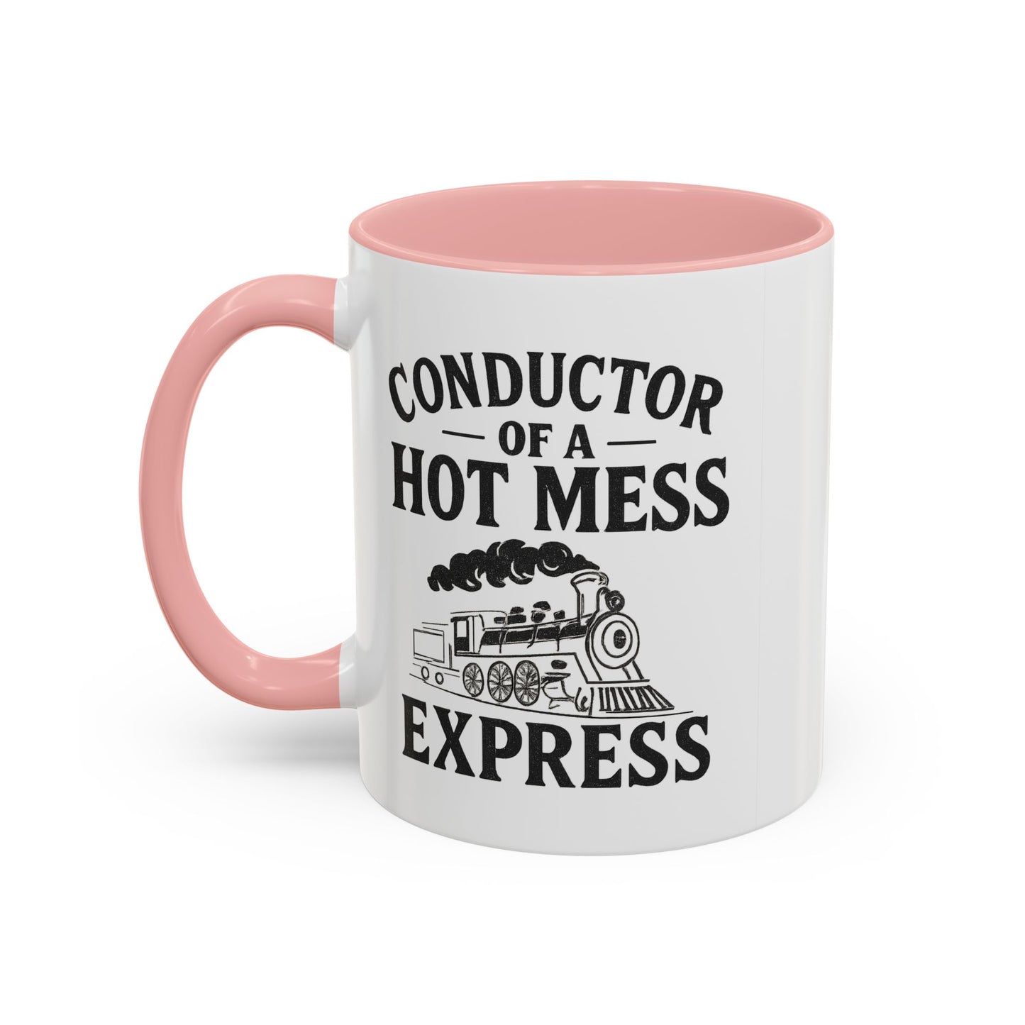 Charming Accent Coffee Mug, Fun Choo Choo Design, Perfect Gift for Train Lovers, Unique Home Decor, Cozy Coffee Time
