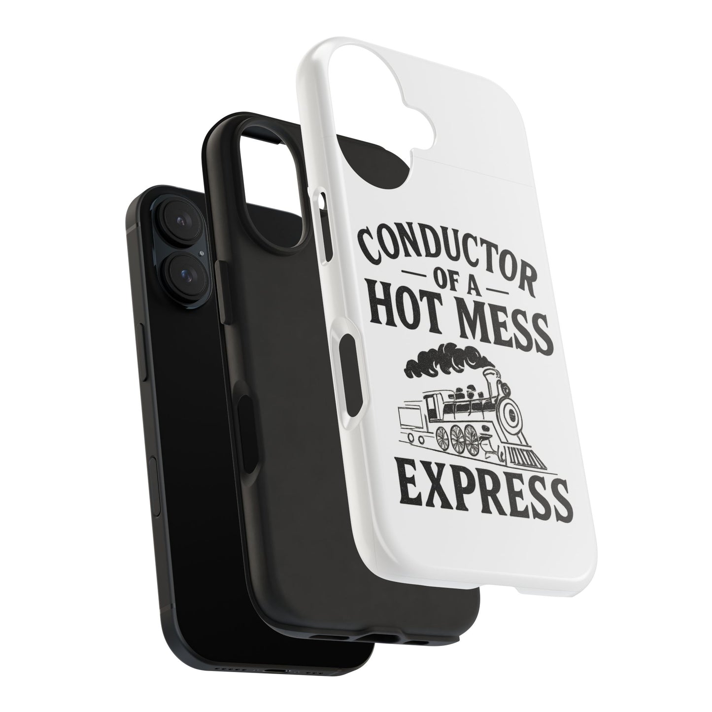 Train-Themed Tough Phone Case: Conductor of a Hot Mess Express, Unique Gift for Train Lovers, Funny Phone Cover, Travel Accessory, [...]