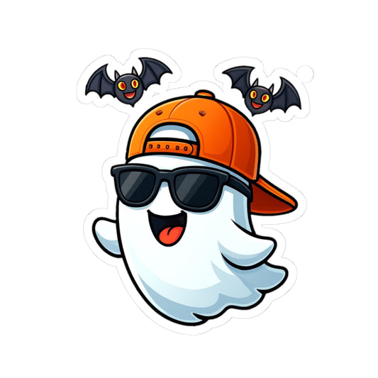 Stylish Ghost Kiss-Cut Stickers | Fun Decor, Laptop Accessories, Halloween Party Favors, Cute Gifts for Kids, Spooky Vibes