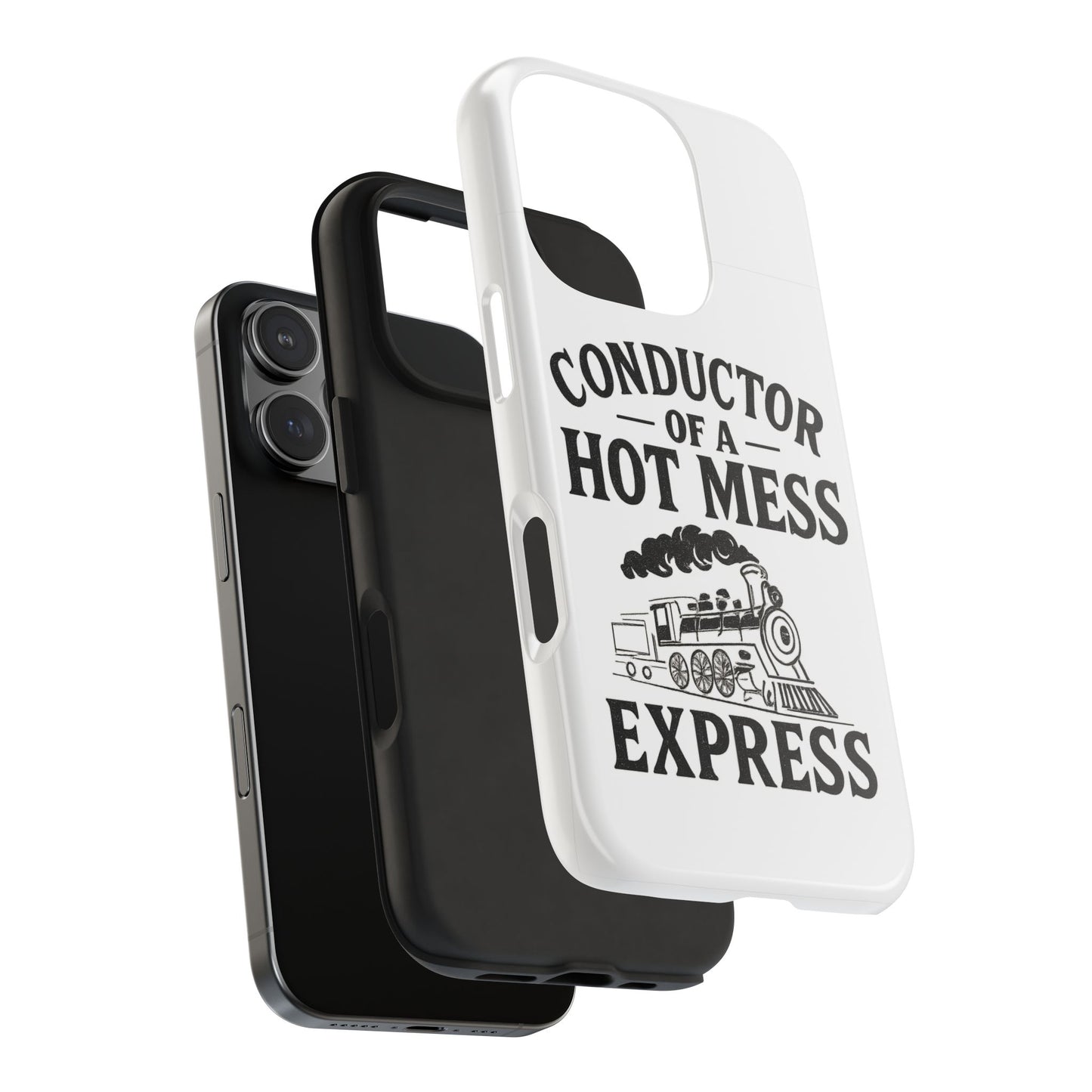Train-Themed Tough Phone Case: Conductor of a Hot Mess Express, Unique Gift for Train Lovers, Funny Phone Cover, Travel Accessory, [...]