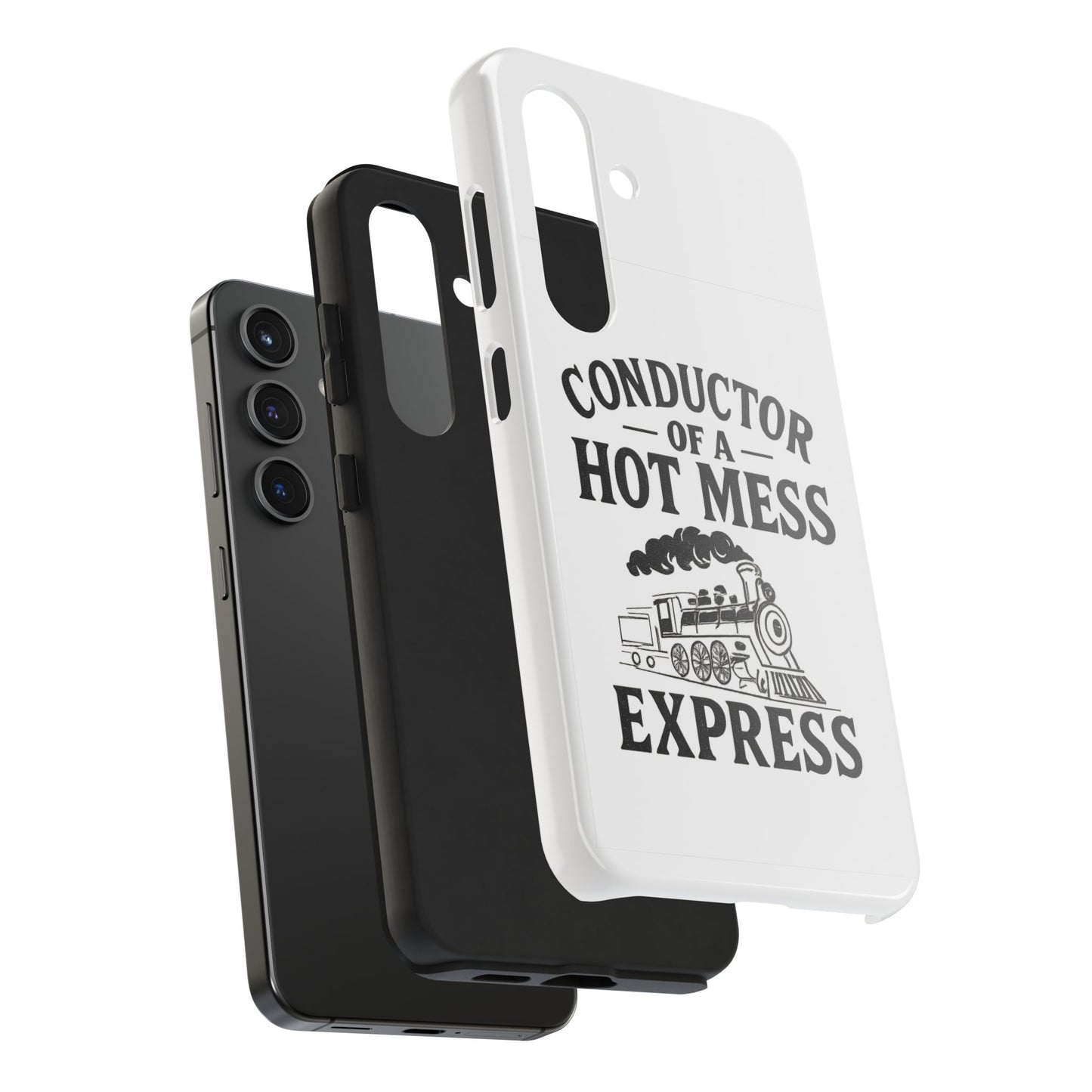 Train-Themed Tough Phone Case: Conductor of a Hot Mess Express, Unique Gift for Train Lovers, Funny Phone Cover, Travel Accessory, [...]