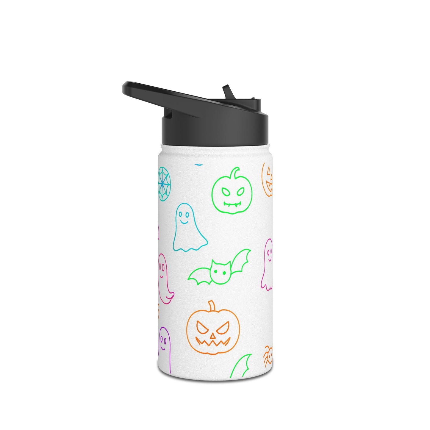 Cute Halloween Stainless Steel Water Bottle, Spooky Ghosts, Trick or Treat, Eco-Friendly, Perfect for Kids, Fall Gifts, Reusable
