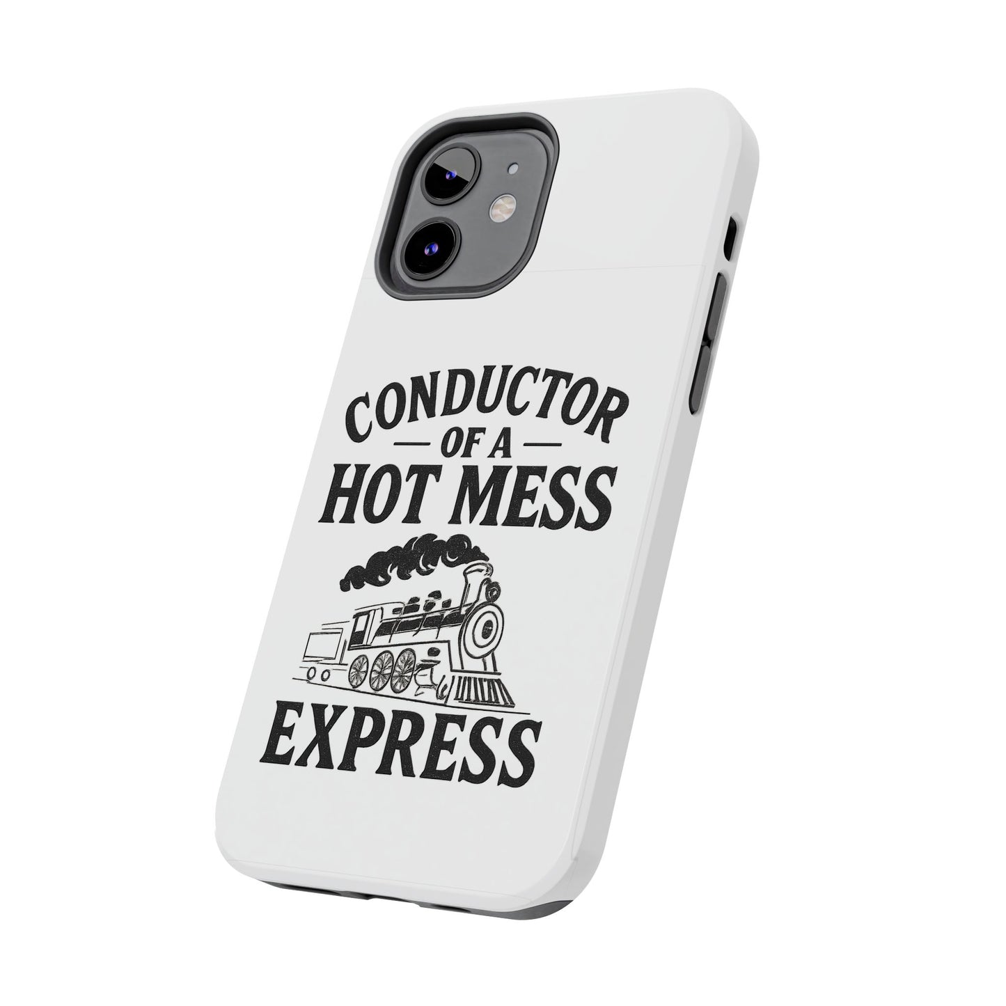 Train-Themed Tough Phone Case: Conductor of a Hot Mess Express, Unique Gift for Train Lovers, Funny Phone Cover, Travel Accessory, [...]