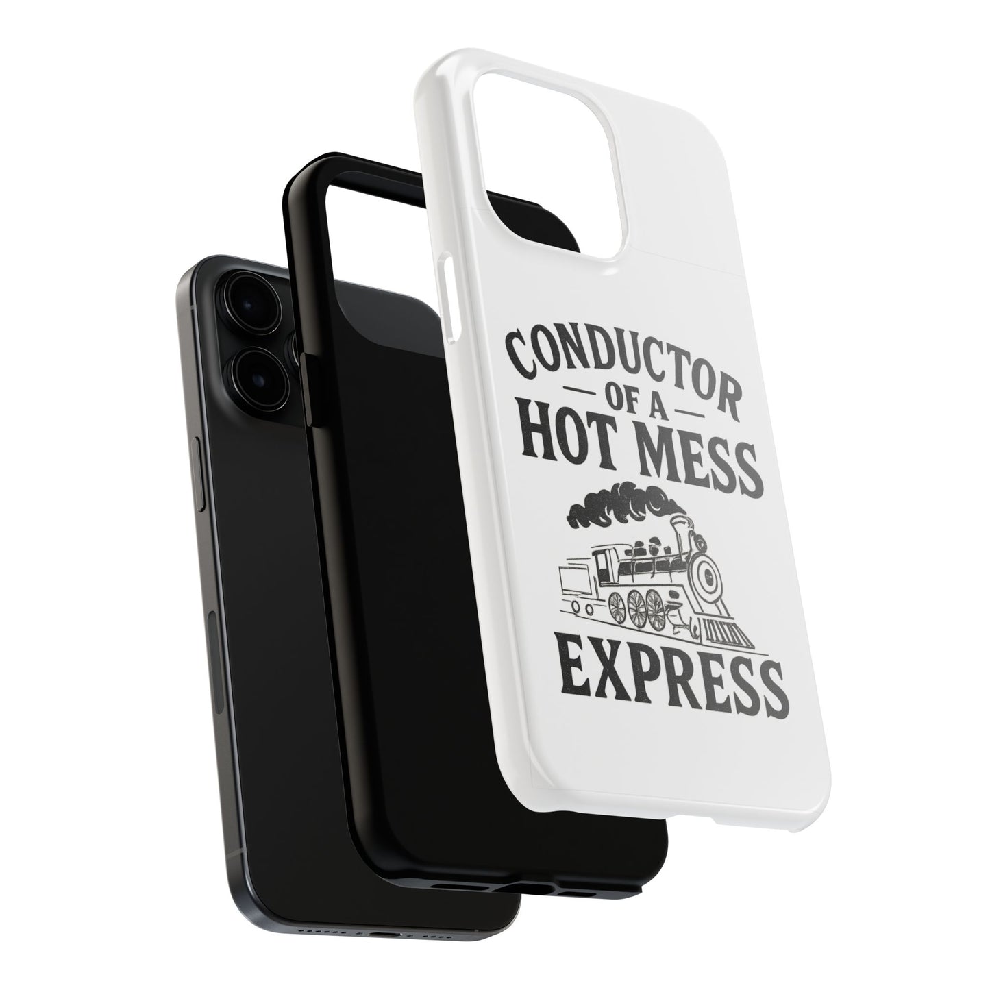 Train-Themed Tough Phone Case: Conductor of a Hot Mess Express, Unique Gift for Train Lovers, Funny Phone Cover, Travel Accessory, [...]