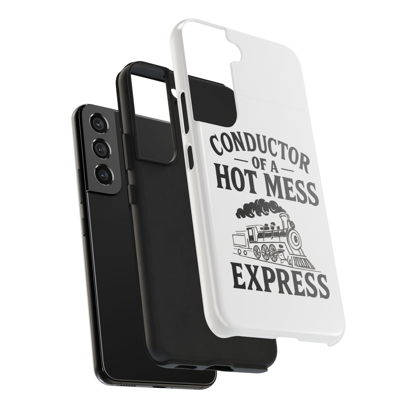 Train-Themed Tough Phone Case: Conductor of a Hot Mess Express, Unique Gift for Train Lovers, Funny Phone Cover, Travel Accessory, [...]