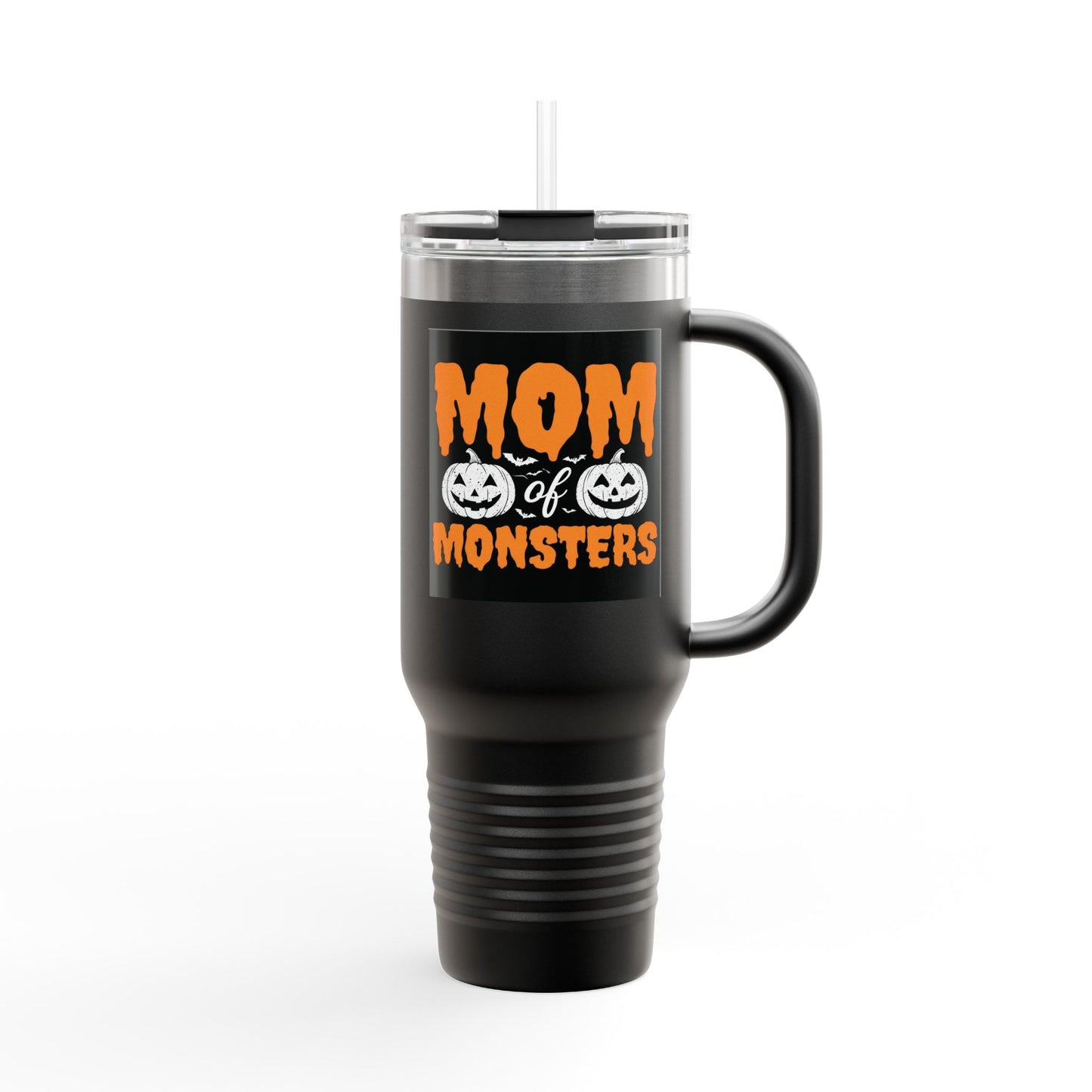 Halloween Mom Travel Mug | Insulated 40oz Coffee Cup for Moms, Unique Gift for Halloween, Spooky Travel Mug, Pumpkin Design