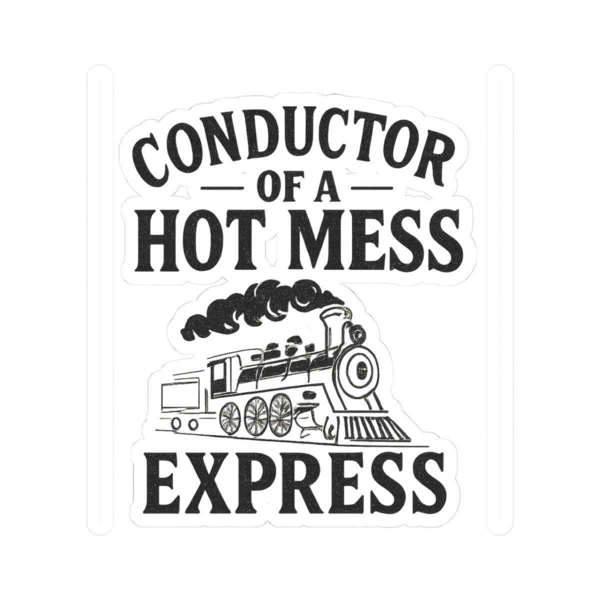 Hot Mess Express Stickers for Fun Decor, Laptop Stickers, Gift for Train Lovers, Quirky Home Decor, Funny Gift Idea