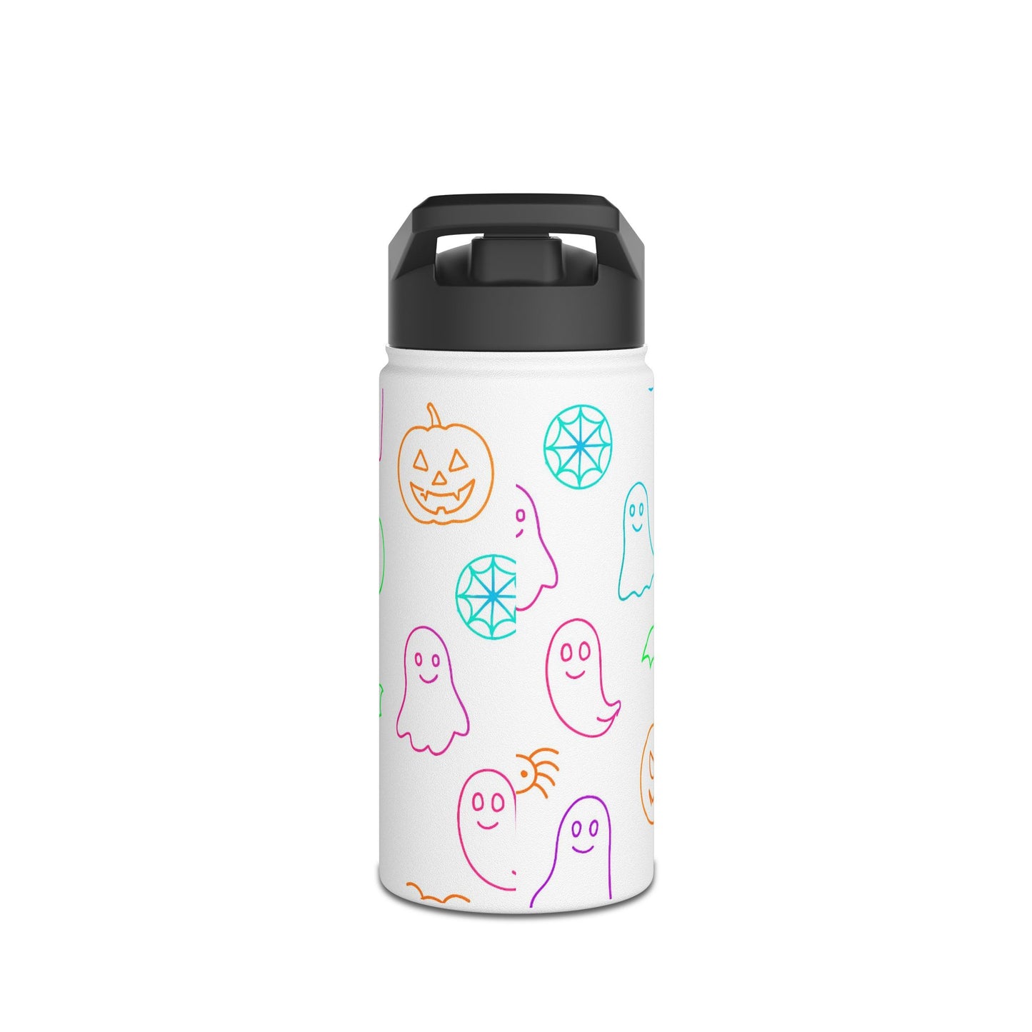 Cute Halloween Stainless Steel Water Bottle, Spooky Ghosts, Trick or Treat, Eco-Friendly, Perfect for Kids, Fall Gifts, Reusable