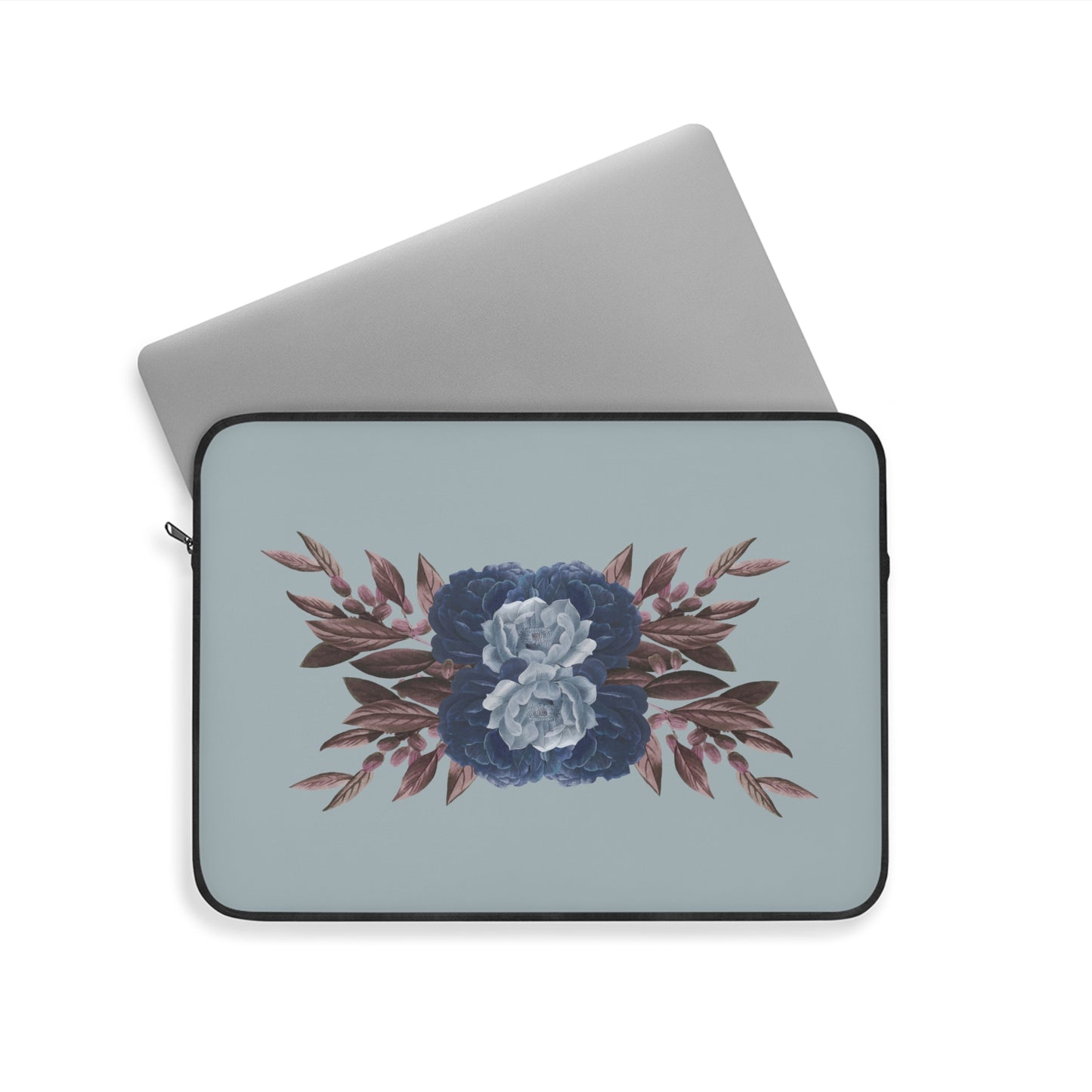 Floral Laptop Sleeve, Elegant Floral Design, Laptop Bag, Computer Case, Gift for Her, Back to School Essentials