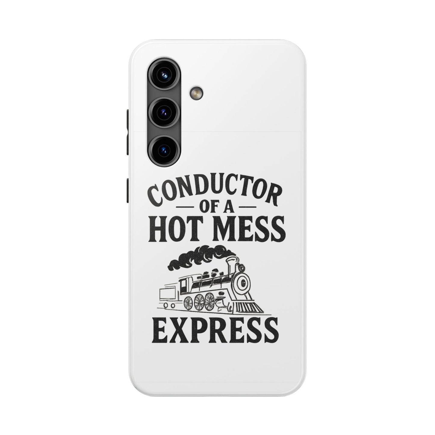 Train-Themed Tough Phone Case: Conductor of a Hot Mess Express, Unique Gift for Train Lovers, Funny Phone Cover, Travel Accessory, [...]