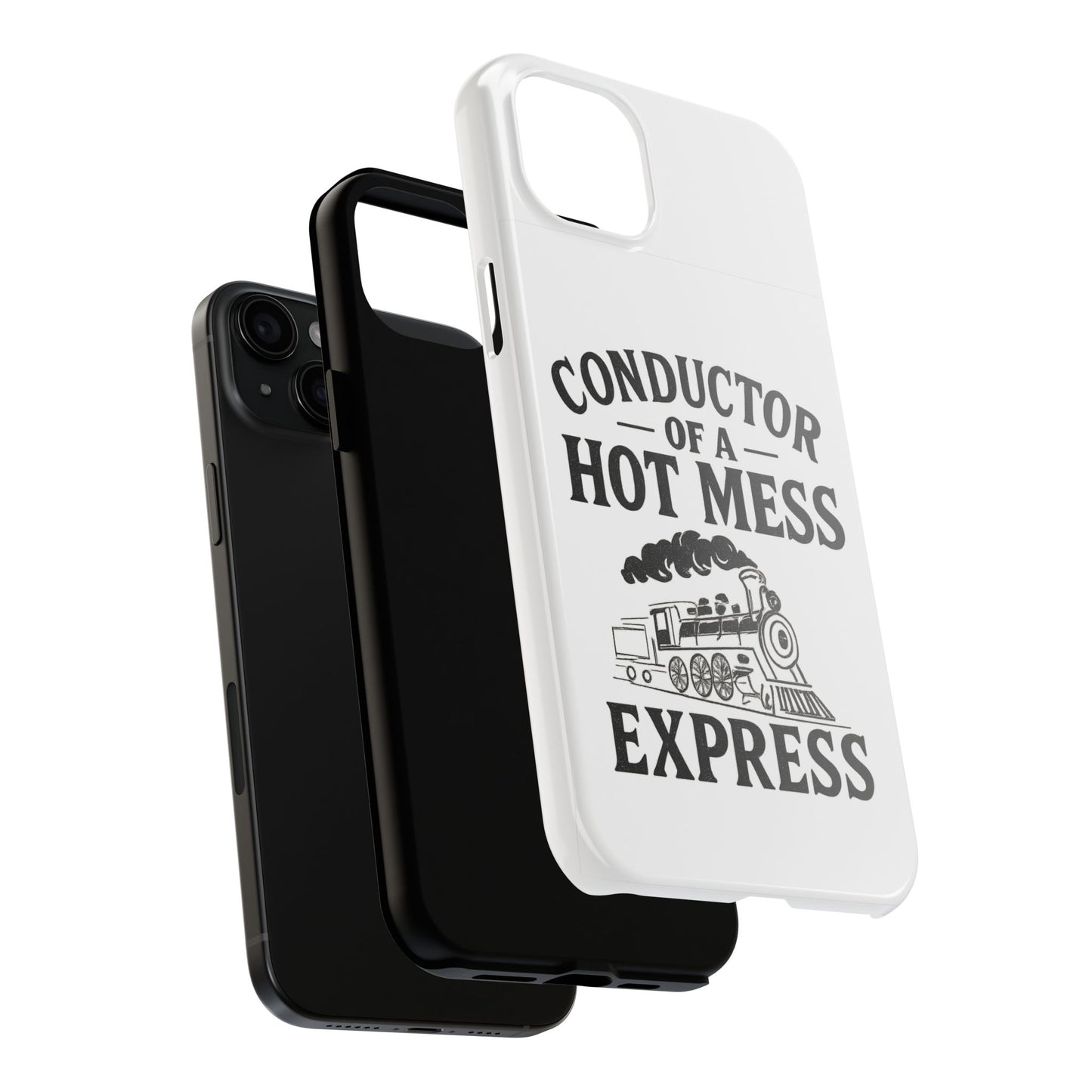 Train-Themed Tough Phone Case: Conductor of a Hot Mess Express, Unique Gift for Train Lovers, Funny Phone Cover, Travel Accessory, [...]