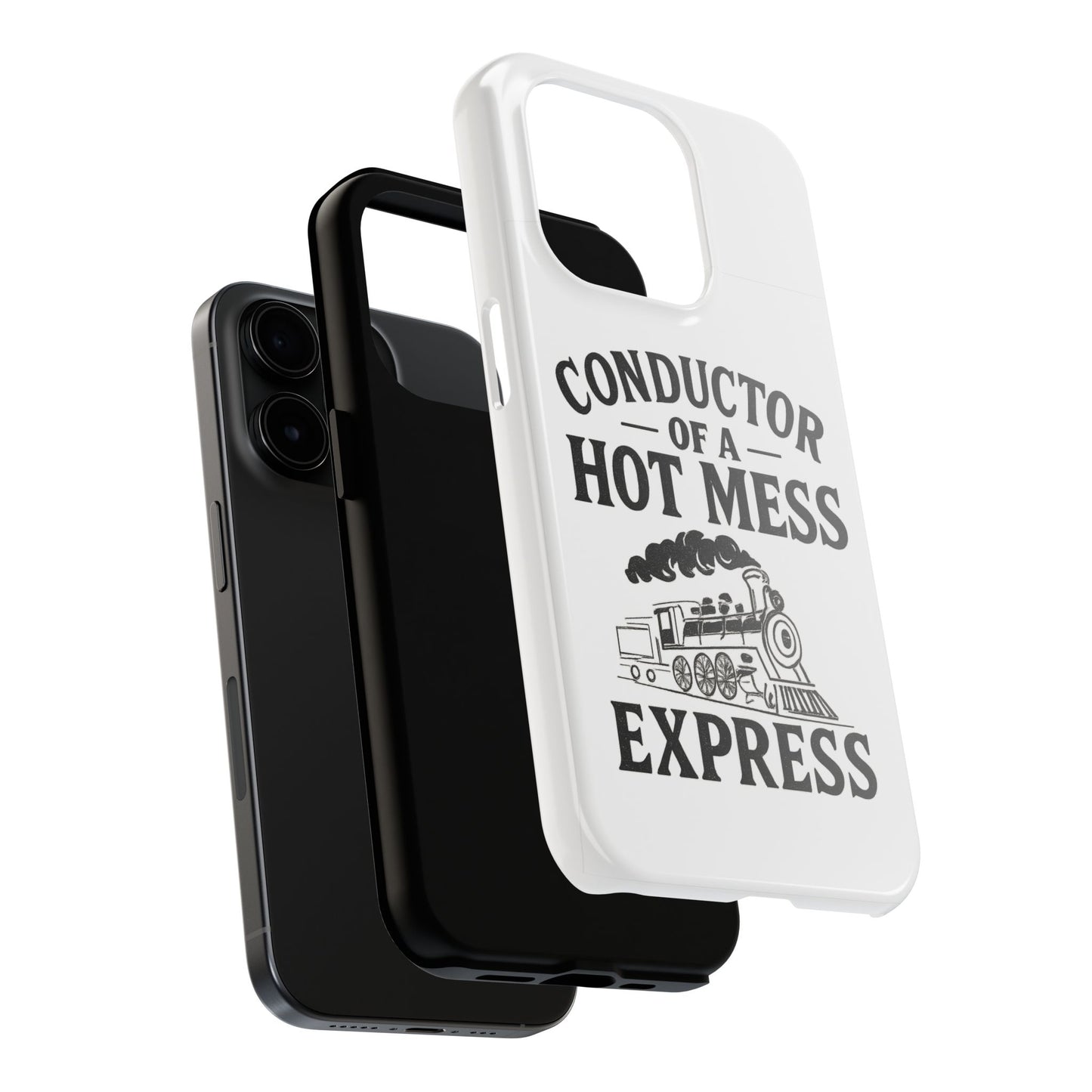 Train-Themed Tough Phone Case: Conductor of a Hot Mess Express, Unique Gift for Train Lovers, Funny Phone Cover, Travel Accessory, [...]