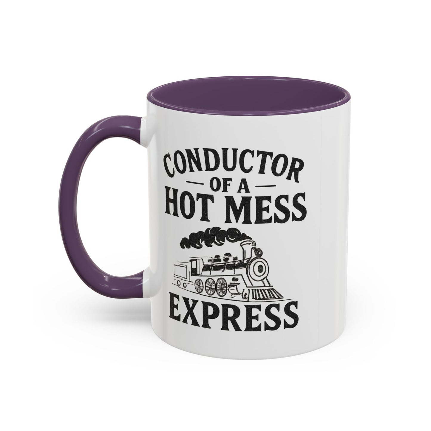 Charming Accent Coffee Mug, Fun Choo Choo Design, Perfect Gift for Train Lovers, Unique Home Decor, Cozy Coffee Time