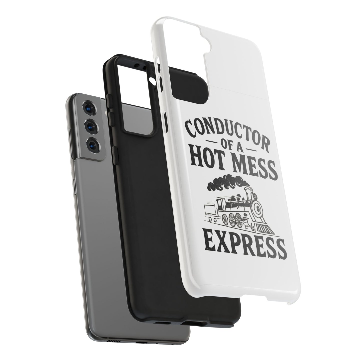 Train-Themed Tough Phone Case: Conductor of a Hot Mess Express, Unique Gift for Train Lovers, Funny Phone Cover, Travel Accessory, [...]