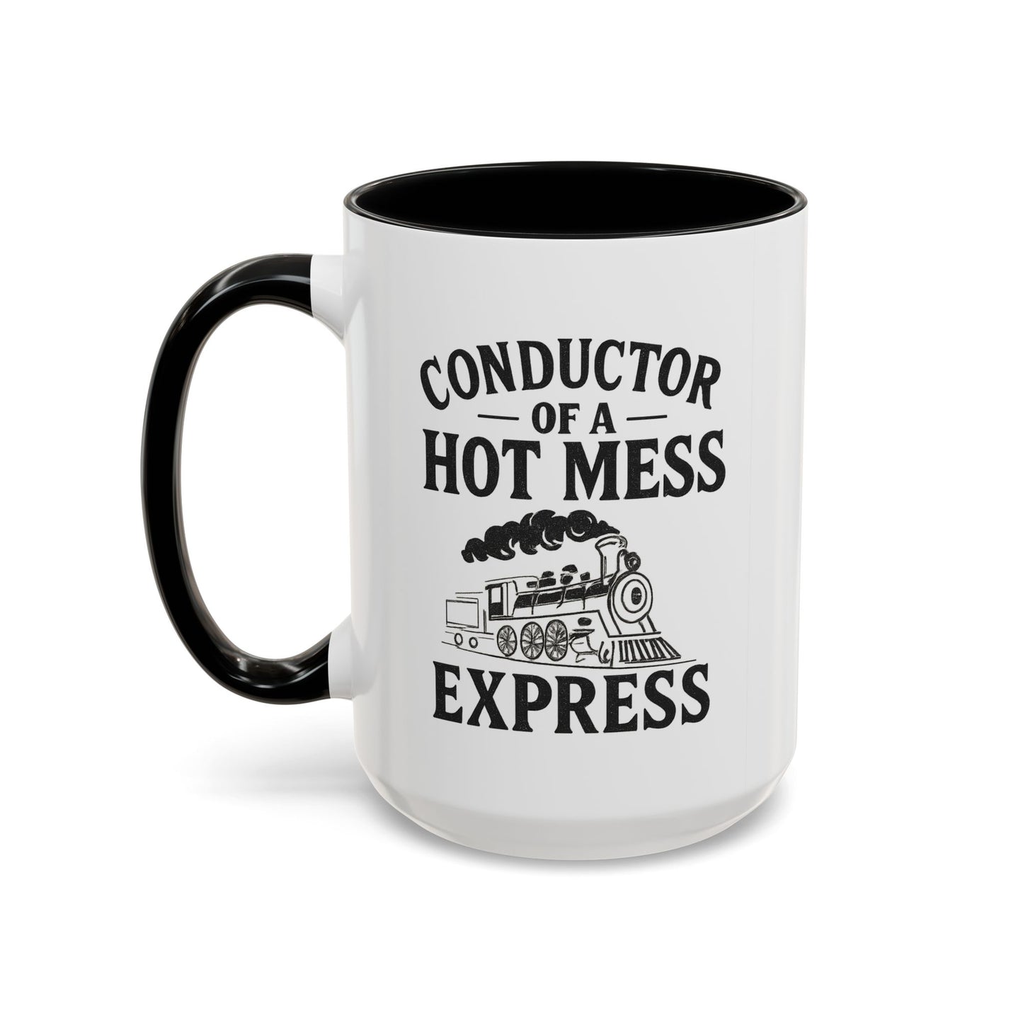 Charming Accent Coffee Mug, Fun Choo Choo Design, Perfect Gift for Train Lovers, Unique Home Decor, Cozy Coffee Time
