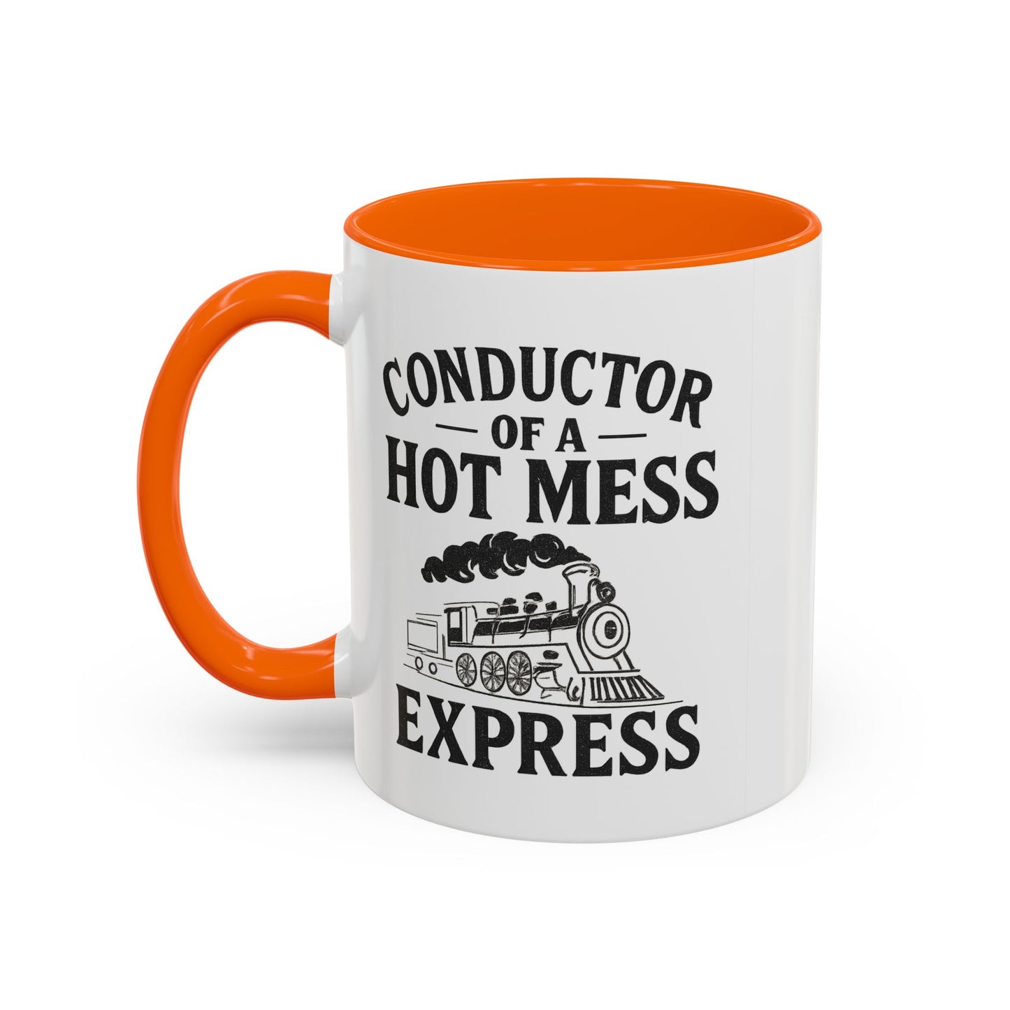 Charming Accent Coffee Mug, Fun Choo Choo Design, Perfect Gift for Train Lovers, Unique Home Decor, Cozy Coffee Time