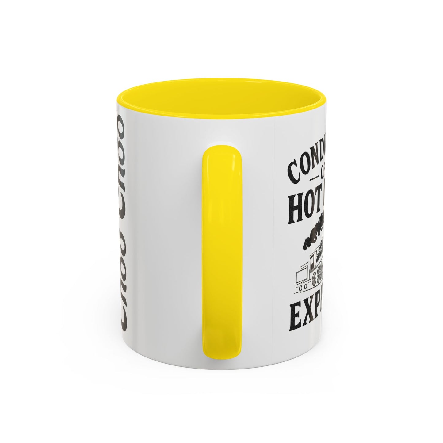 Charming Accent Coffee Mug, Fun Choo Choo Design, Perfect Gift for Train Lovers, Unique Home Decor, Cozy Coffee Time