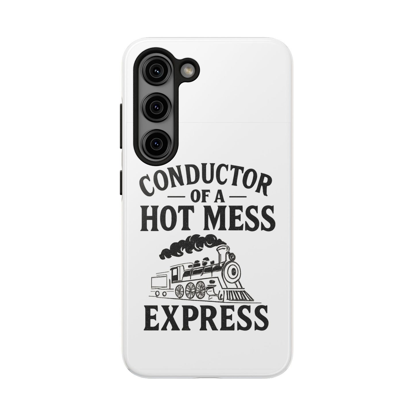 Train-Themed Tough Phone Case: Conductor of a Hot Mess Express, Unique Gift for Train Lovers, Funny Phone Cover, Travel Accessory, [...]