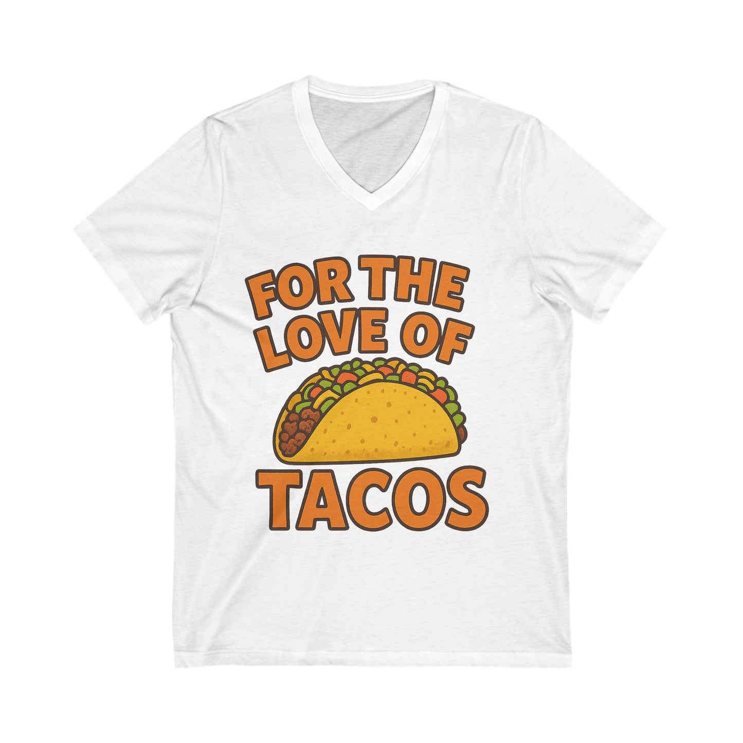 Funny Taco V-Neck Tee, Unisex Humor Shirt for Taco Lovers, Casual Wear, Foodie Gift, Taco Tuesday Top