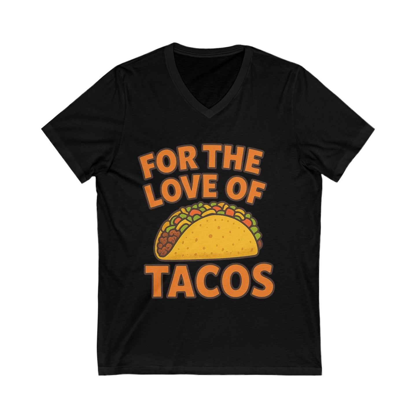 Funny Taco V-Neck Tee, Unisex Humor Shirt for Taco Lovers, Casual Wear, Foodie Gift, Taco Tuesday Top