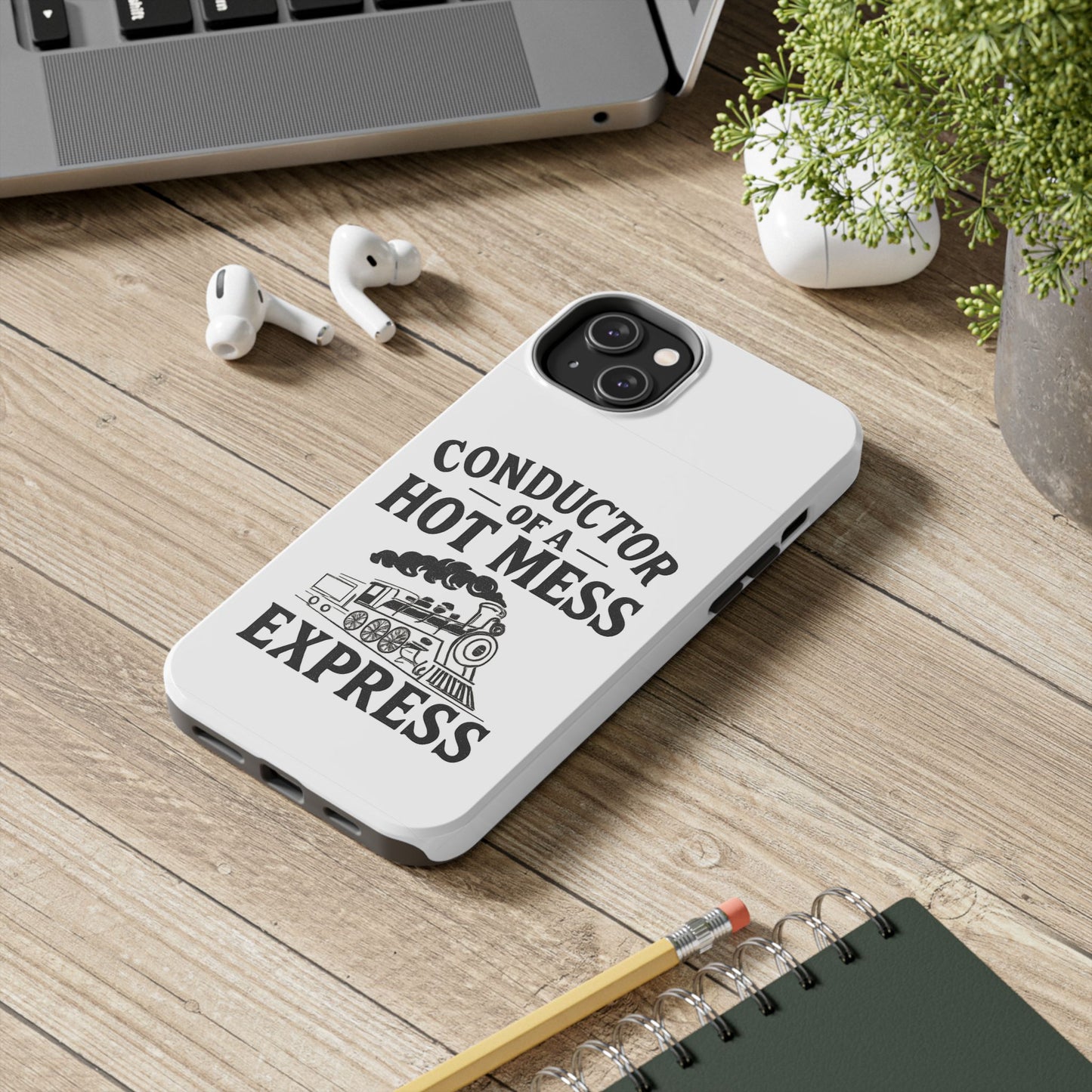 Train-Themed Tough Phone Case: Conductor of a Hot Mess Express, Unique Gift for Train Lovers, Funny Phone Cover, Travel Accessory, [...]