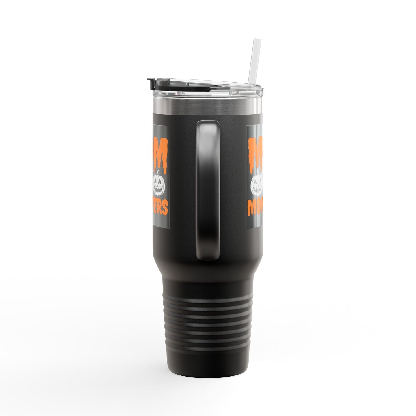 Halloween Mom Travel Mug | Insulated 40oz Coffee Cup for Moms, Unique Gift for Halloween, Spooky Travel Mug, Pumpkin Design