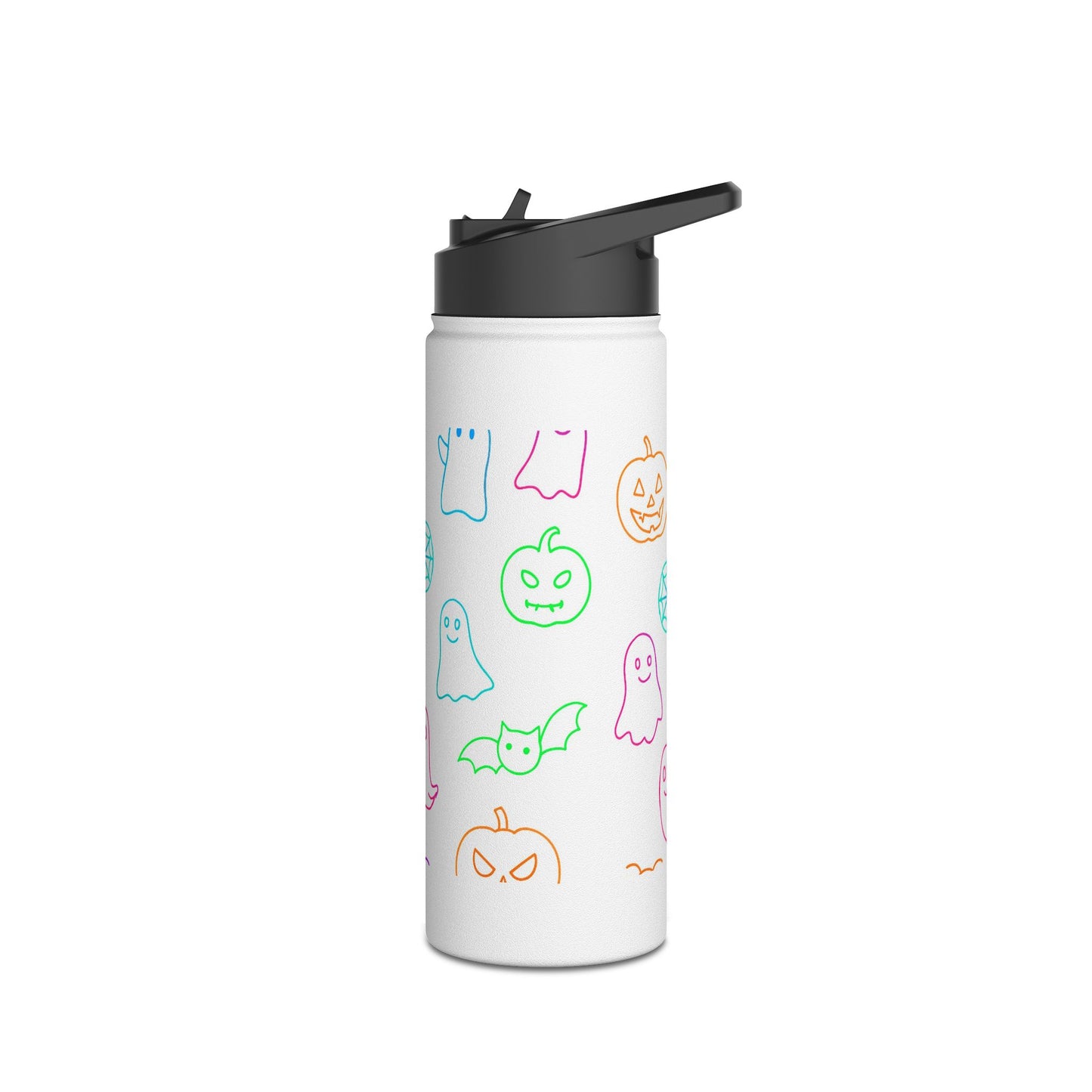 Cute Halloween Stainless Steel Water Bottle, Spooky Ghosts, Trick or Treat, Eco-Friendly, Perfect for Kids, Fall Gifts, Reusable