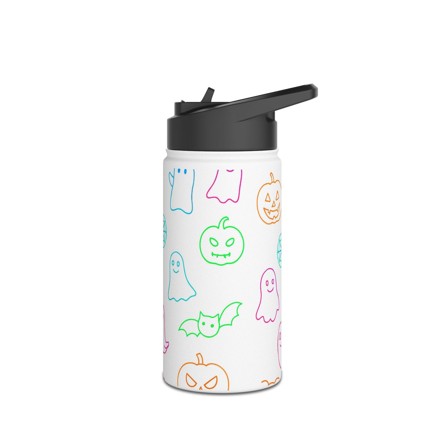 Cute Halloween Stainless Steel Water Bottle, Spooky Ghosts, Trick or Treat, Eco-Friendly, Perfect for Kids, Fall Gifts, Reusable