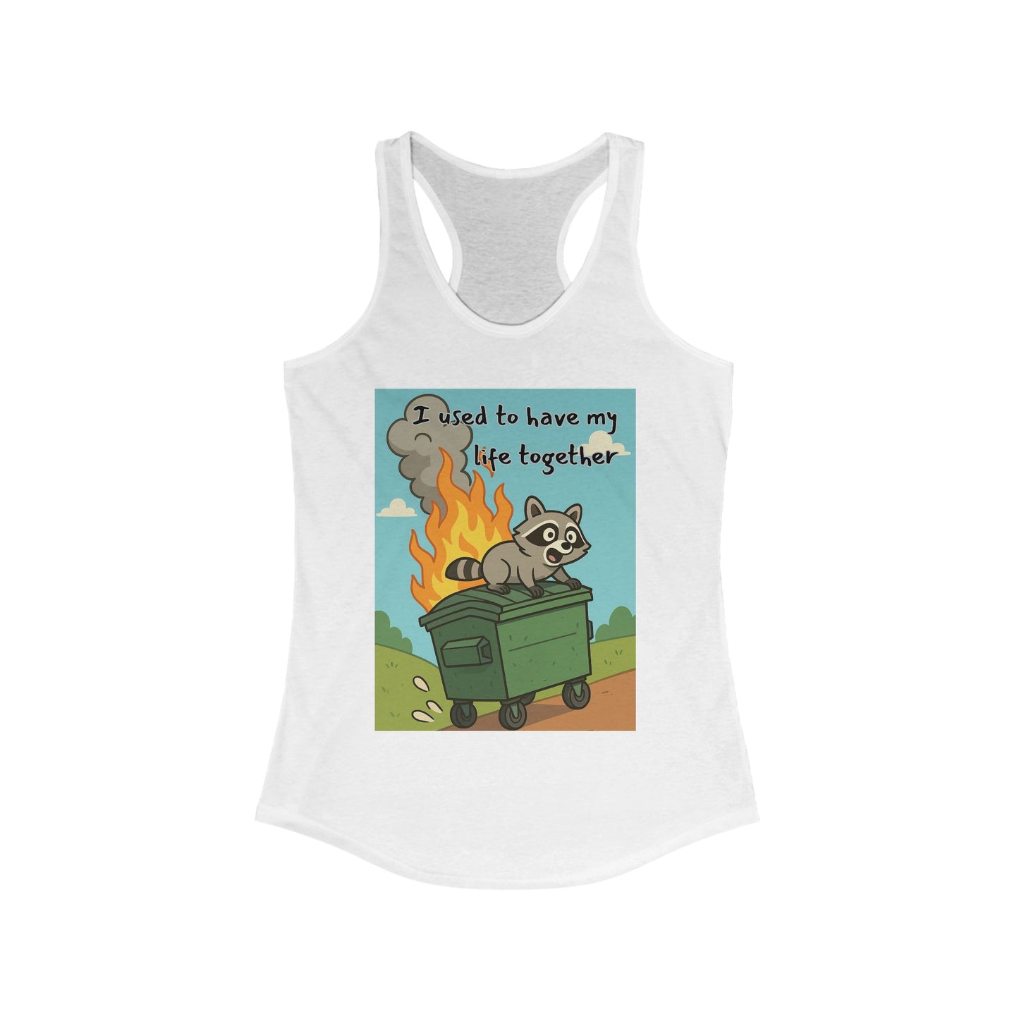 Funny Women's Racerback Tank Top - I Used to Have My Life Together, Casual Wear, Gift for Friends, Humor Shirt, Summer Apparel