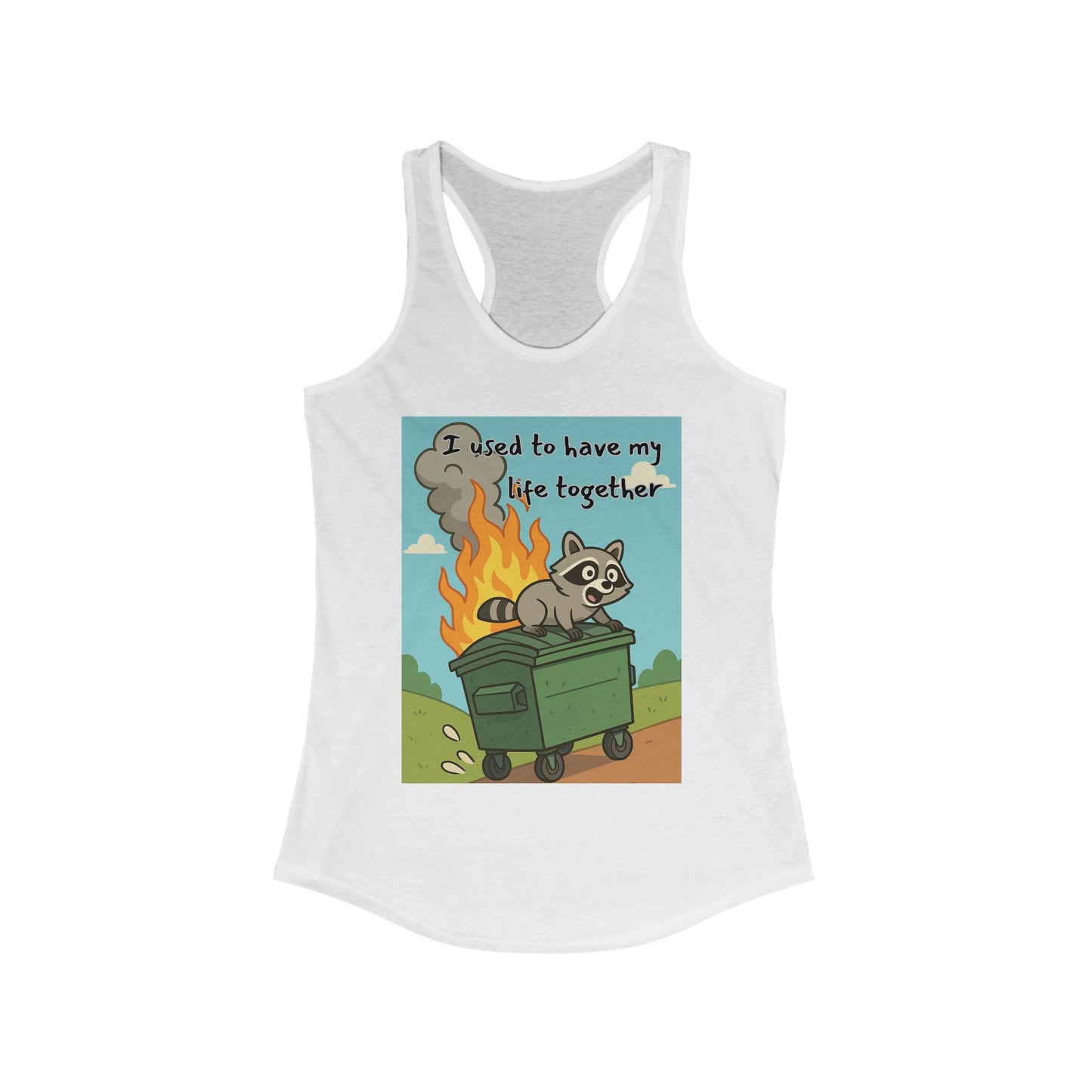 Funny Women's Racerback Tank Top - I Used to Have My Life Together, Casual Wear, Gift for Friends, Humor Shirt, Summer Apparel