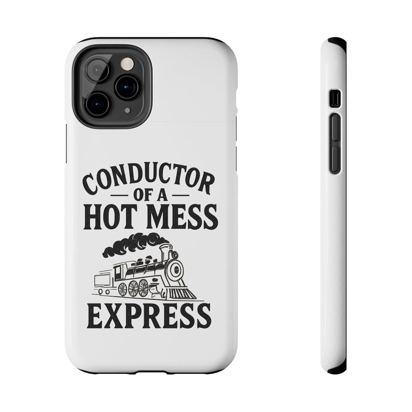Train-Themed Tough Phone Case: Conductor of a Hot Mess Express, Unique Gift for Train Lovers, Funny Phone Cover, Travel Accessory, [...]