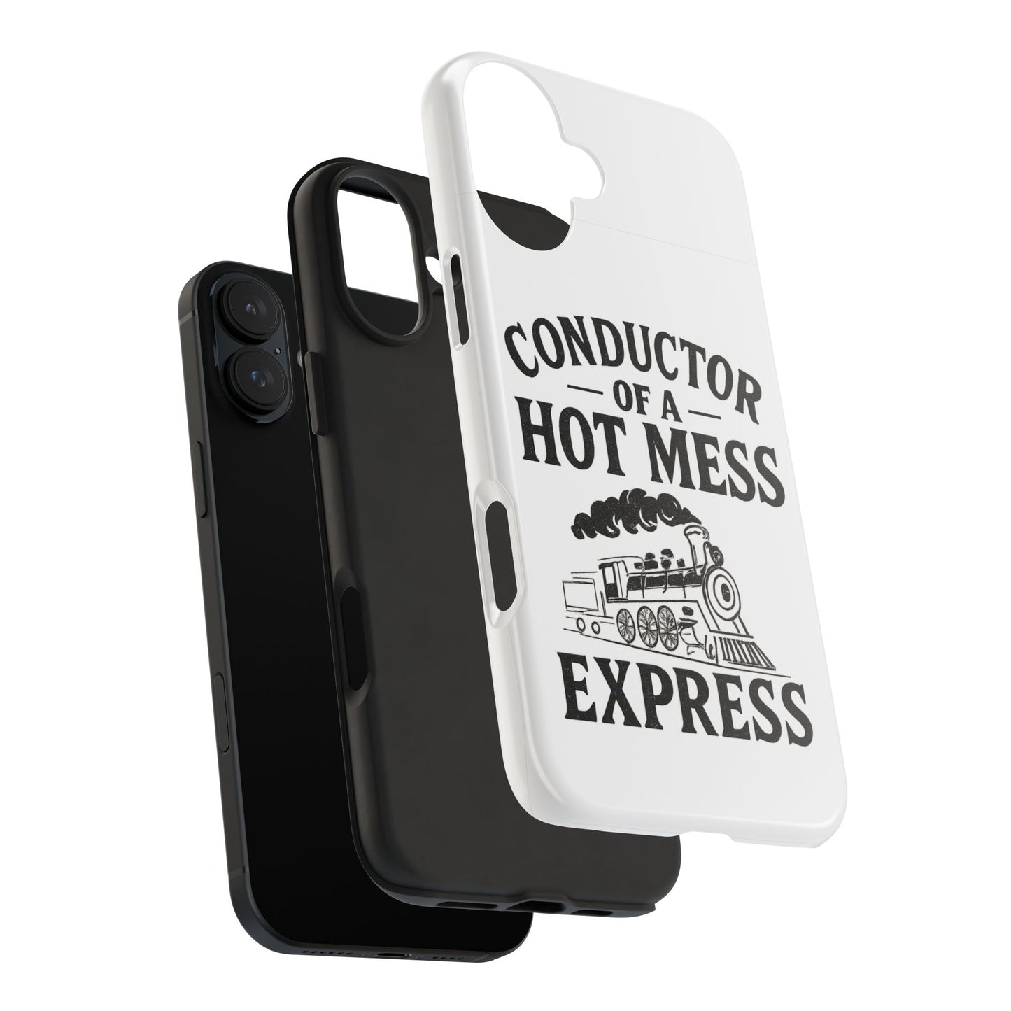 Train-Themed Tough Phone Case: Conductor of a Hot Mess Express, Unique Gift for Train Lovers, Funny Phone Cover, Travel Accessory, [...]