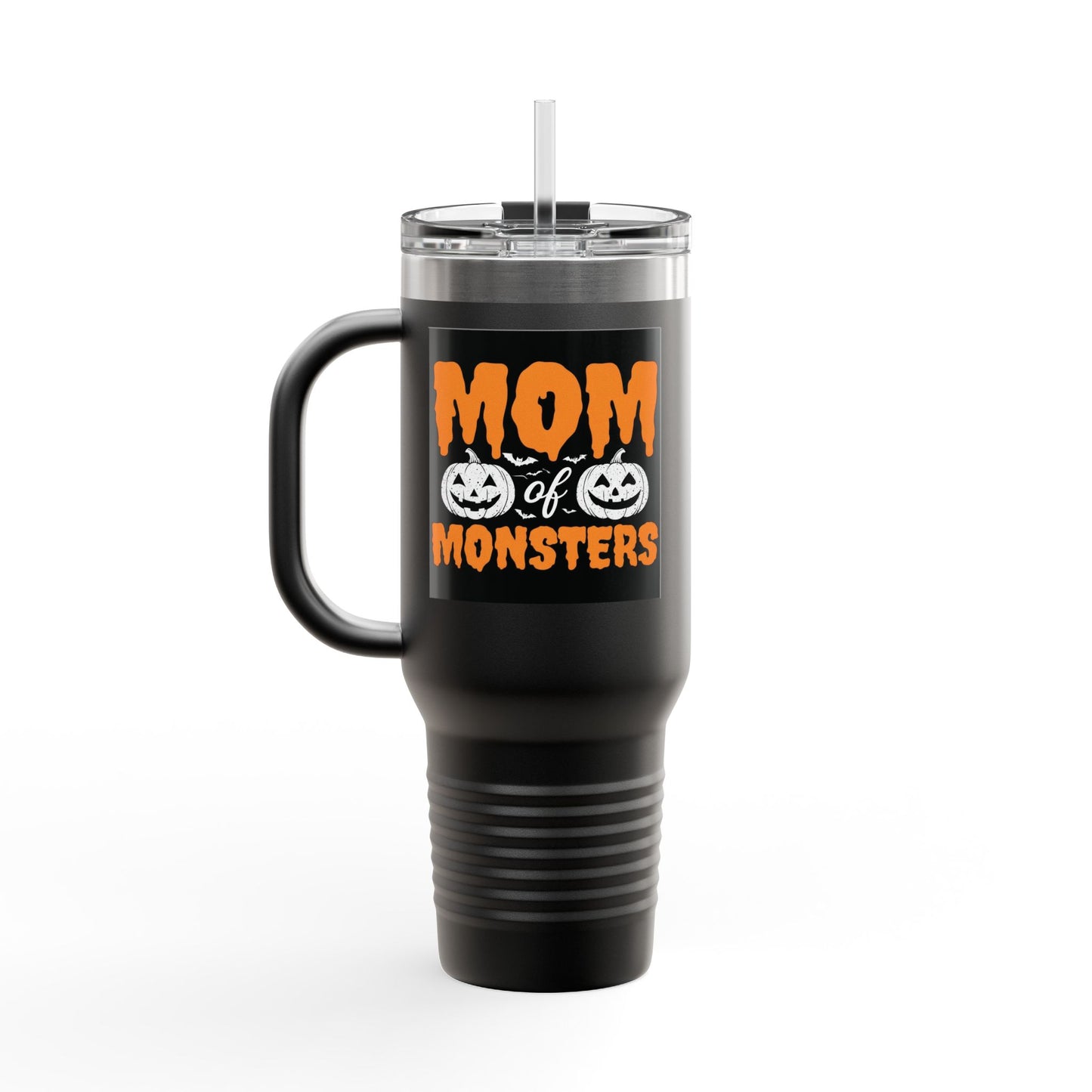Halloween Mom Travel Mug | Insulated 40oz Coffee Cup for Moms, Unique Gift for Halloween, Spooky Travel Mug, Pumpkin Design