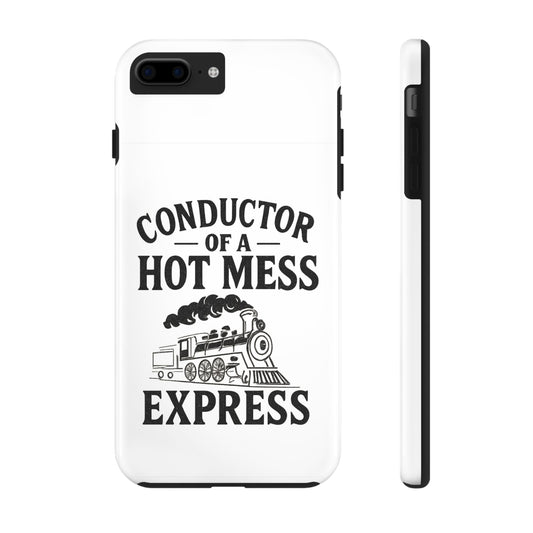 Train-Themed Tough Phone Case: Conductor of a Hot Mess Express, Unique Gift for Train Lovers, Funny Phone Cover, Travel Accessory, [...]