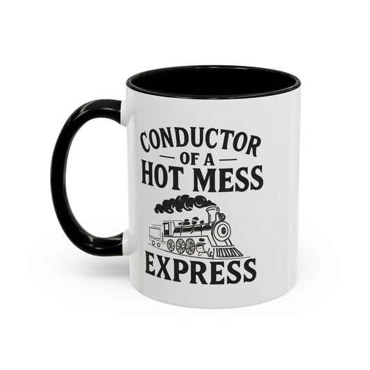 Charming Accent Coffee Mug, Fun Choo Choo Design, Perfect Gift for Train Lovers, Unique Home Decor, Cozy Coffee Time
