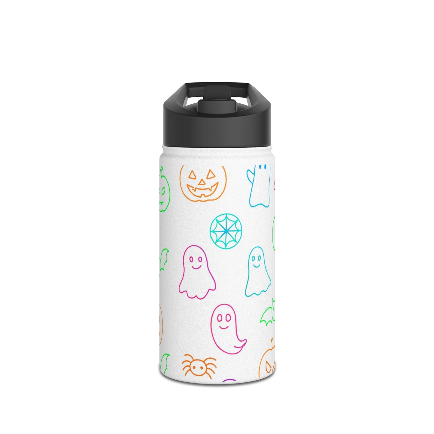 Cute Halloween Stainless Steel Water Bottle, Spooky Ghosts, Trick or Treat, Eco-Friendly, Perfect for Kids, Fall Gifts, Reusable