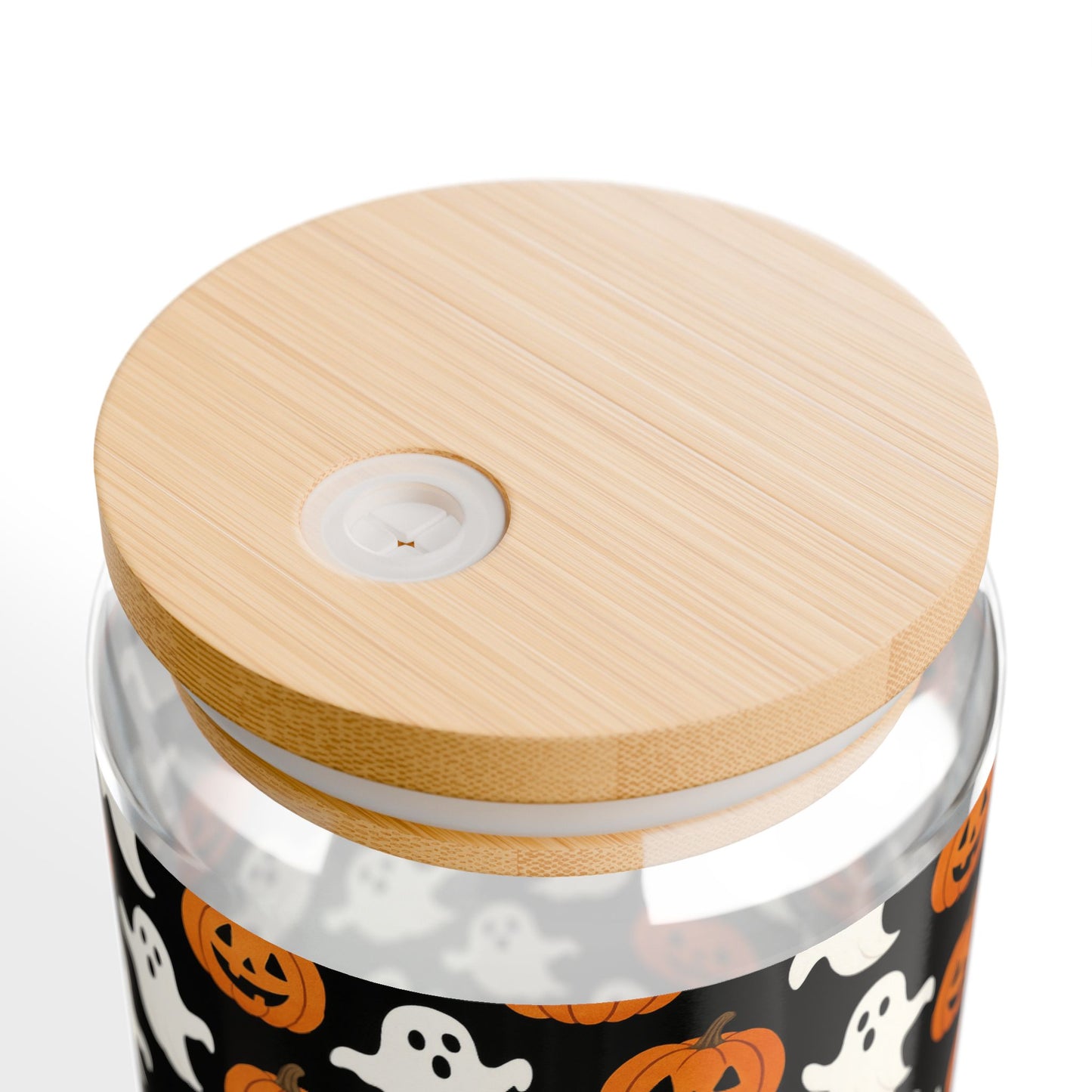 Halloween Ghosts Sipper Glass - 16oz Drinkware, Ideal for Parties, Kids, and Fall Celebrations, Trick or Treat, Autumn Decor