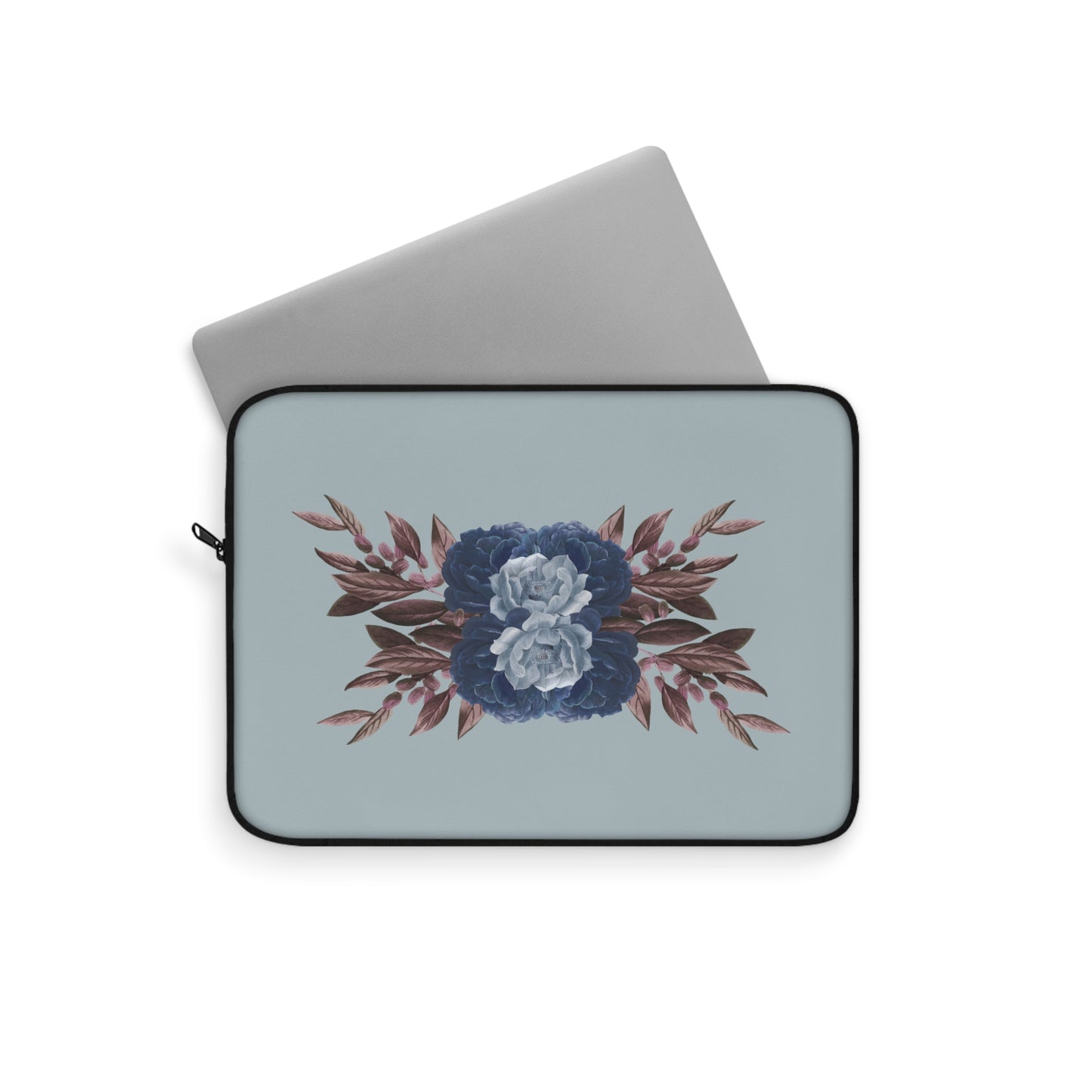 Floral Laptop Sleeve, Elegant Floral Design, Laptop Bag, Computer Case, Gift for Her, Back to School Essentials