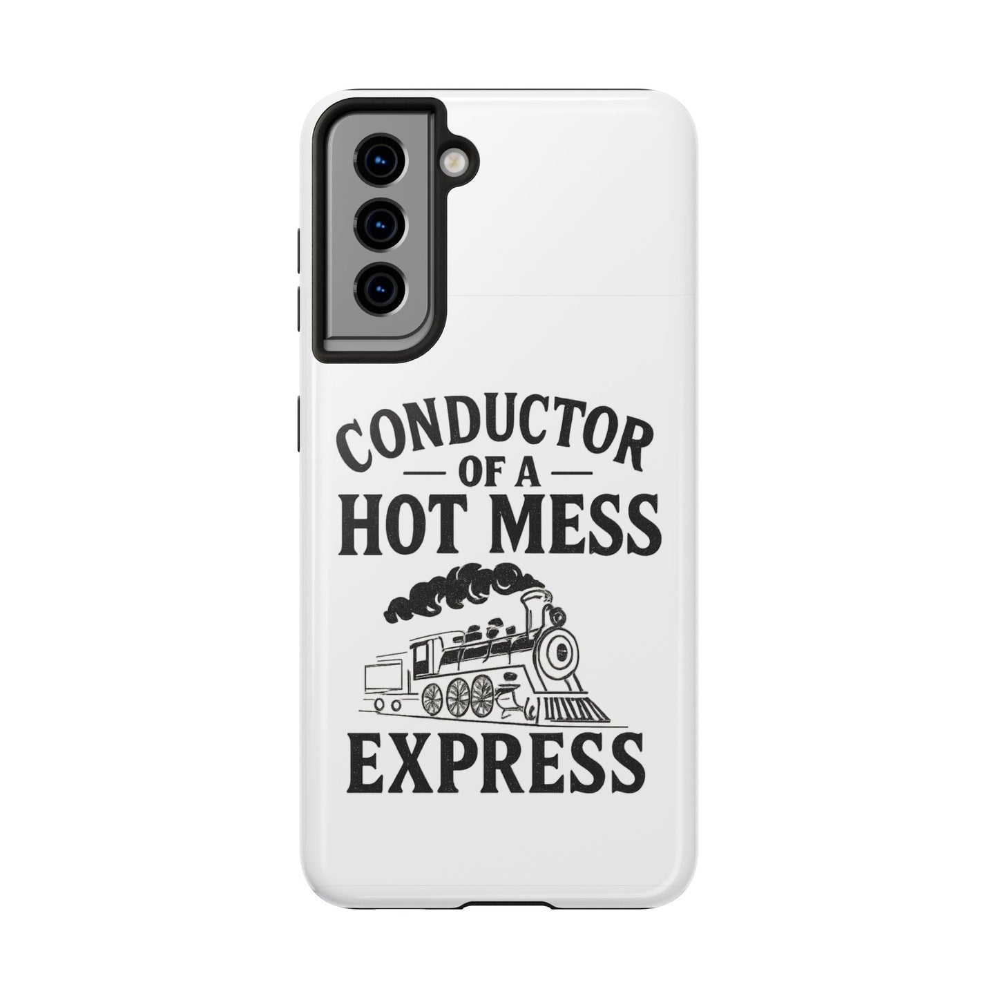 Train-Themed Tough Phone Case: Conductor of a Hot Mess Express, Unique Gift for Train Lovers, Funny Phone Cover, Travel Accessory, [...]