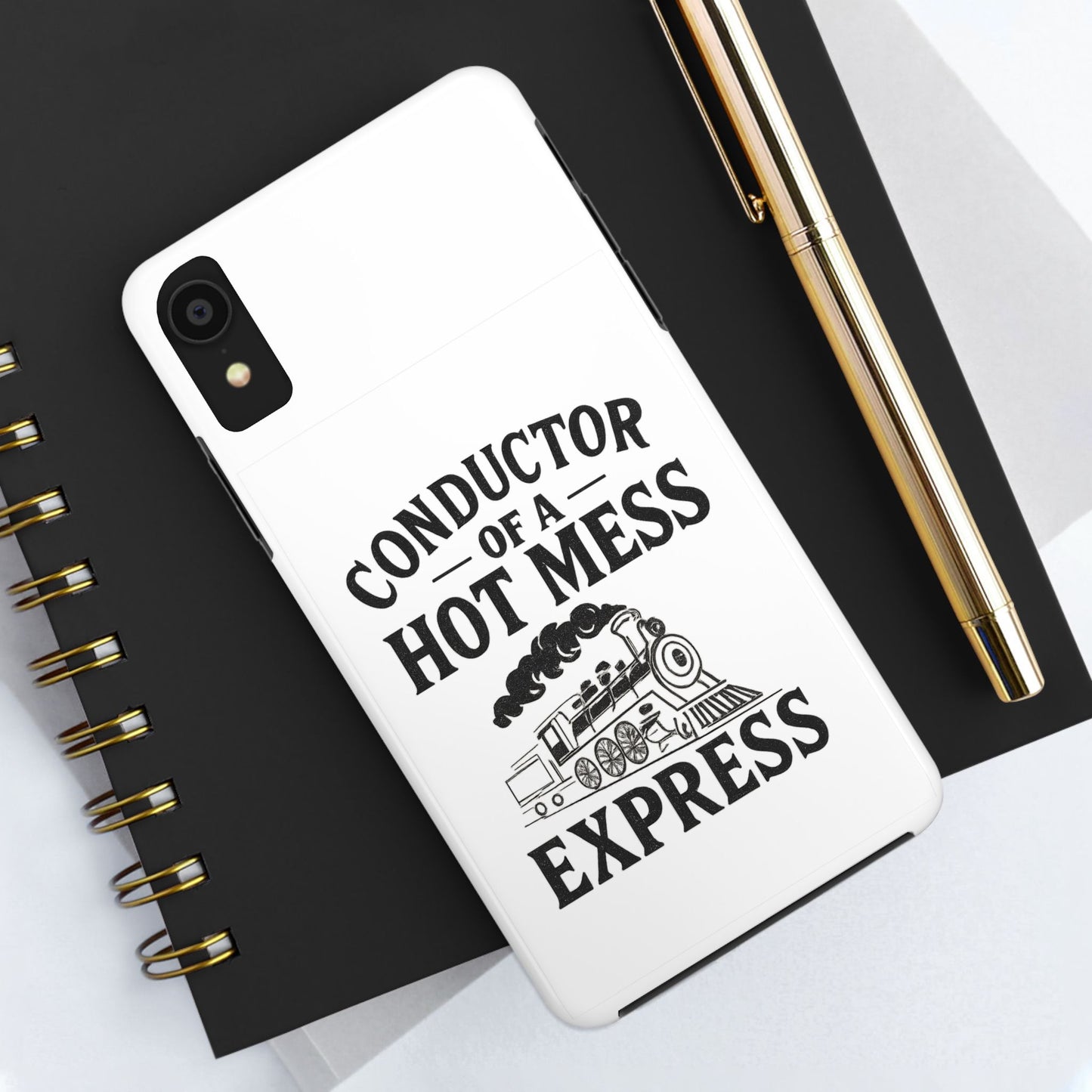 Train-Themed Tough Phone Case: Conductor of a Hot Mess Express, Unique Gift for Train Lovers, Funny Phone Cover, Travel Accessory, [...]