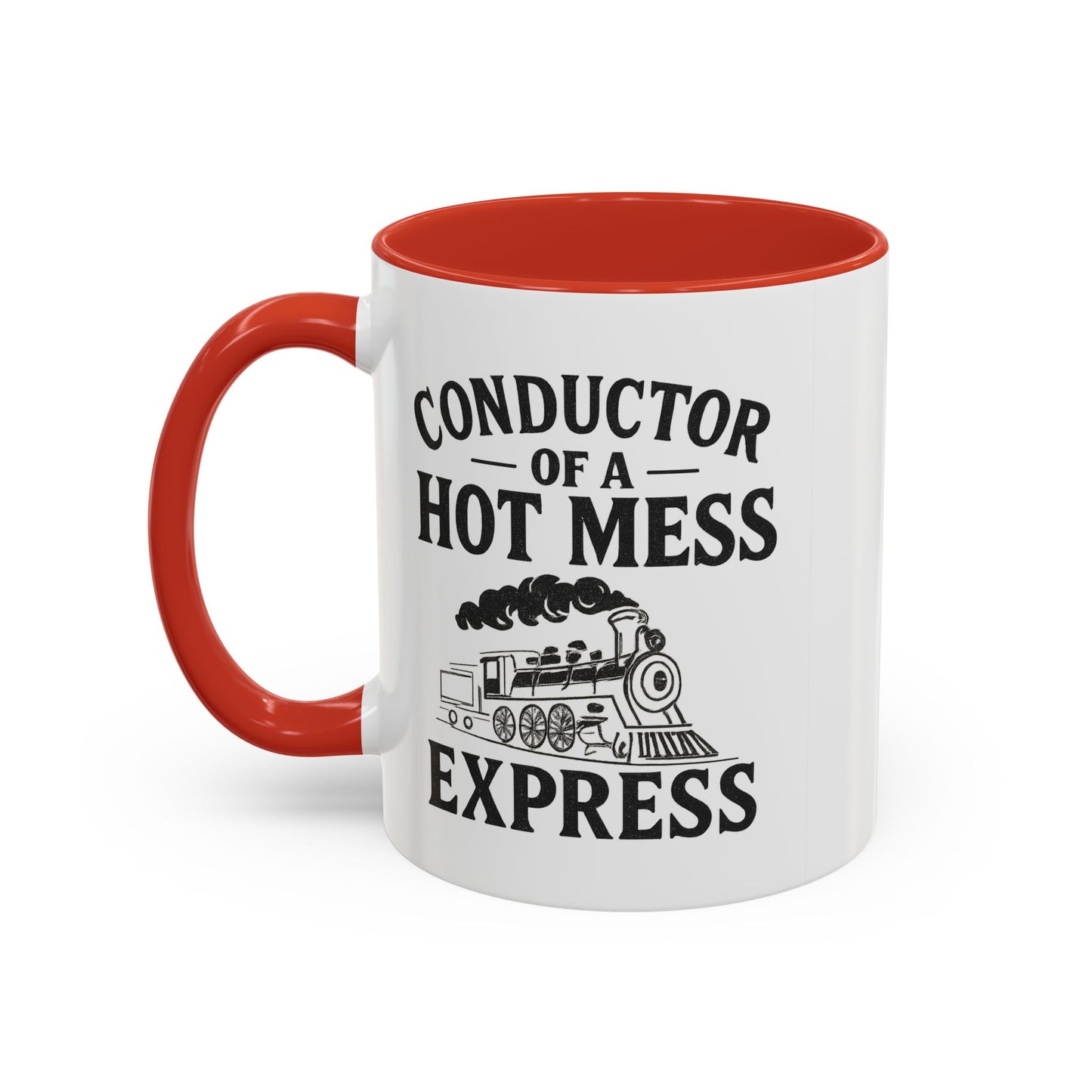 Charming Accent Coffee Mug, Fun Choo Choo Design, Perfect Gift for Train Lovers, Unique Home Decor, Cozy Coffee Time