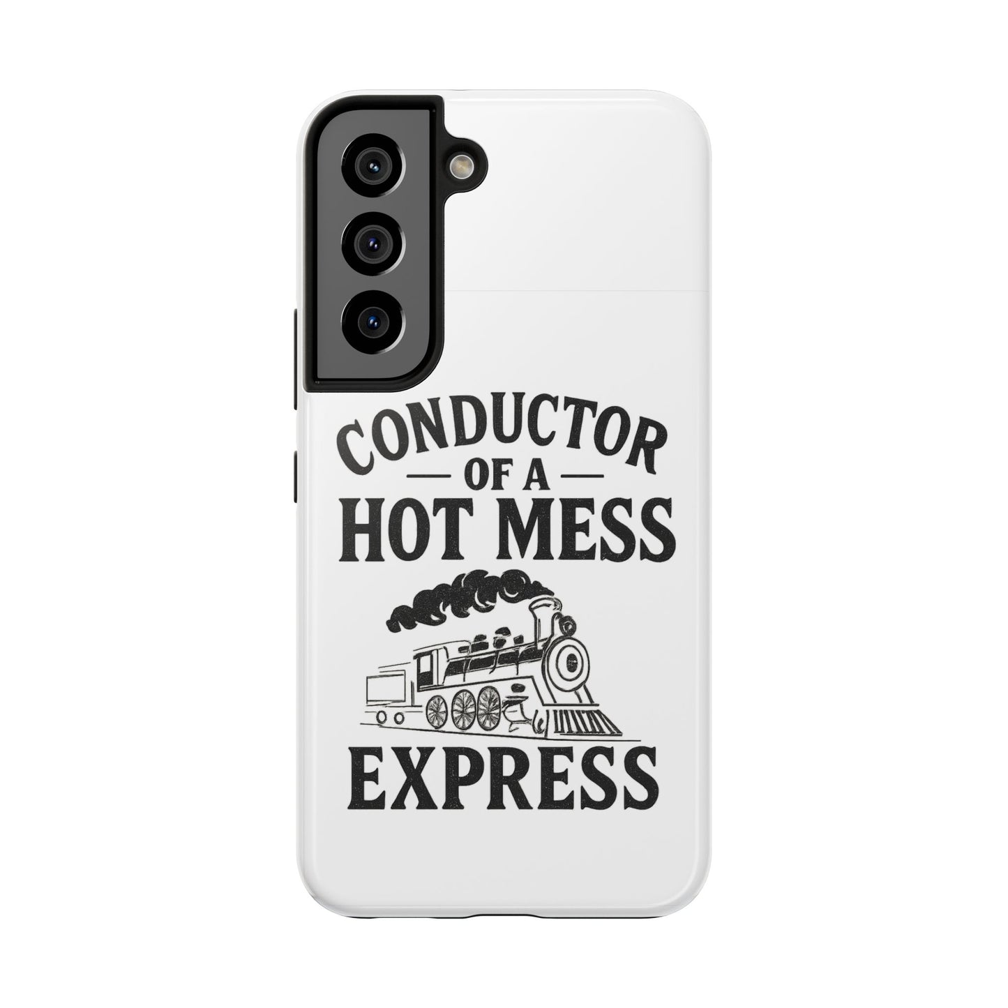 Train-Themed Tough Phone Case: Conductor of a Hot Mess Express, Unique Gift for Train Lovers, Funny Phone Cover, Travel Accessory, [...]