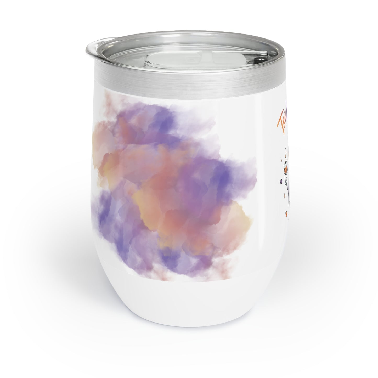 Halloween Ghost Wine Tumbler, Chill Wine Cup, Trick or Drink Insulated Mug, Fall Party Gifts, Cute Wine Lover Accessories