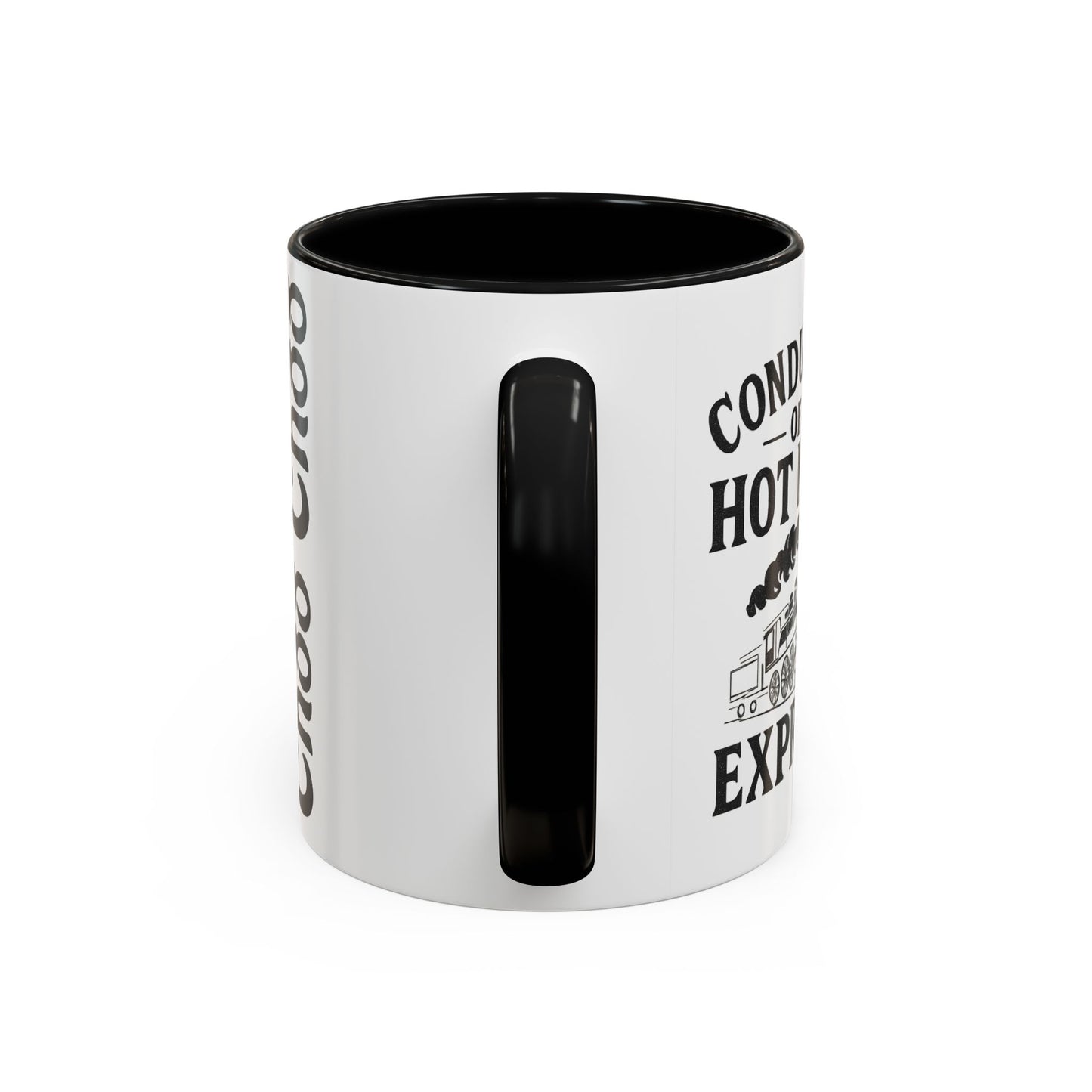 Charming Accent Coffee Mug, Fun Choo Choo Design, Perfect Gift for Train Lovers, Unique Home Decor, Cozy Coffee Time