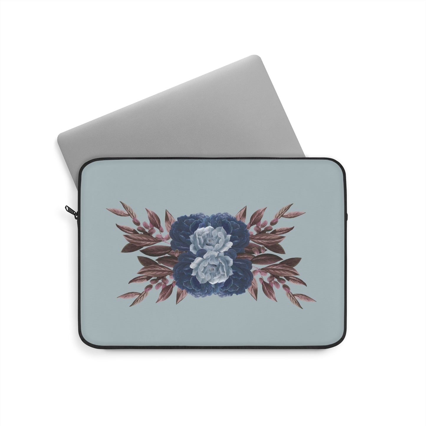 Floral Laptop Sleeve, Elegant Floral Design, Laptop Bag, Computer Case, Gift for Her, Back to School Essentials