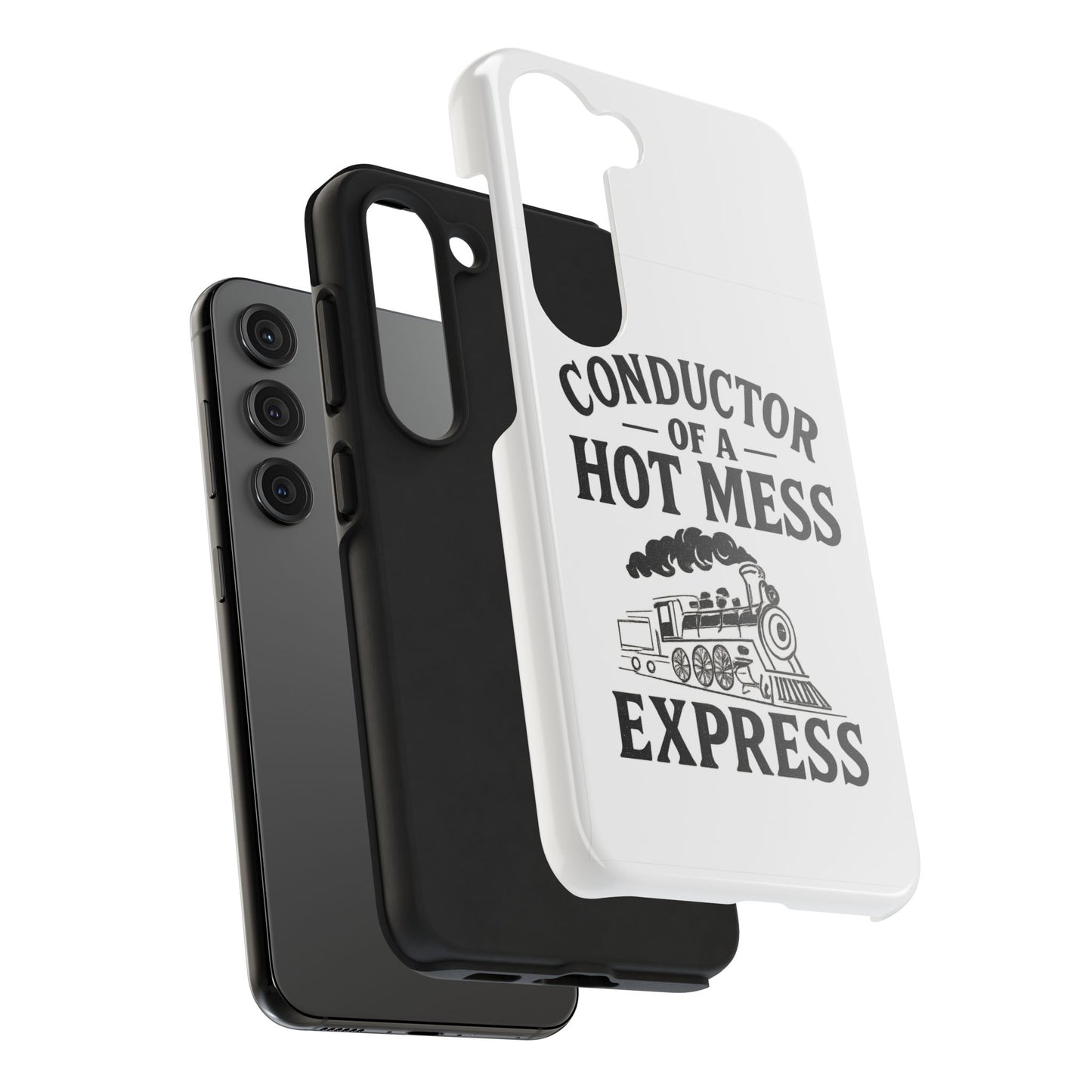 Train-Themed Tough Phone Case: Conductor of a Hot Mess Express, Unique Gift for Train Lovers, Funny Phone Cover, Travel Accessory, [...]